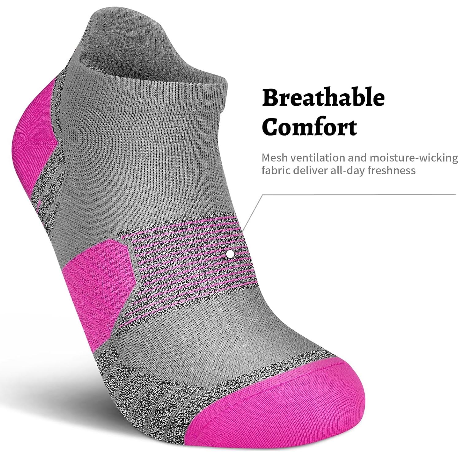 Calcetines de Compresión PAPLUS para Correr Mujeres - 6 Pares