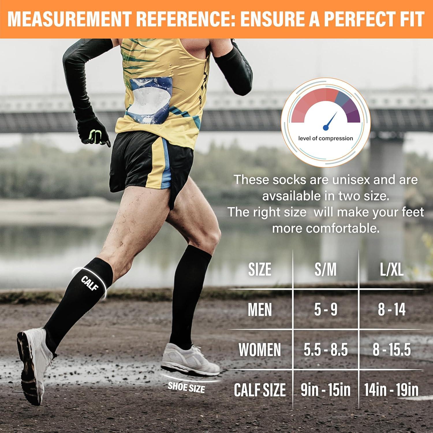 Calcetines de Compresión QUXIANG 15-20 mmHg para Hombres y Mujeres