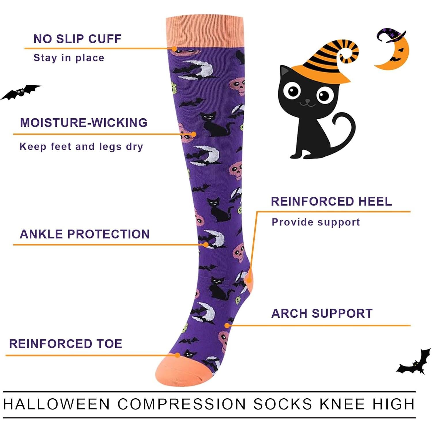 Calcetines de Compresión hasta la Rodilla Junely para Mujeres