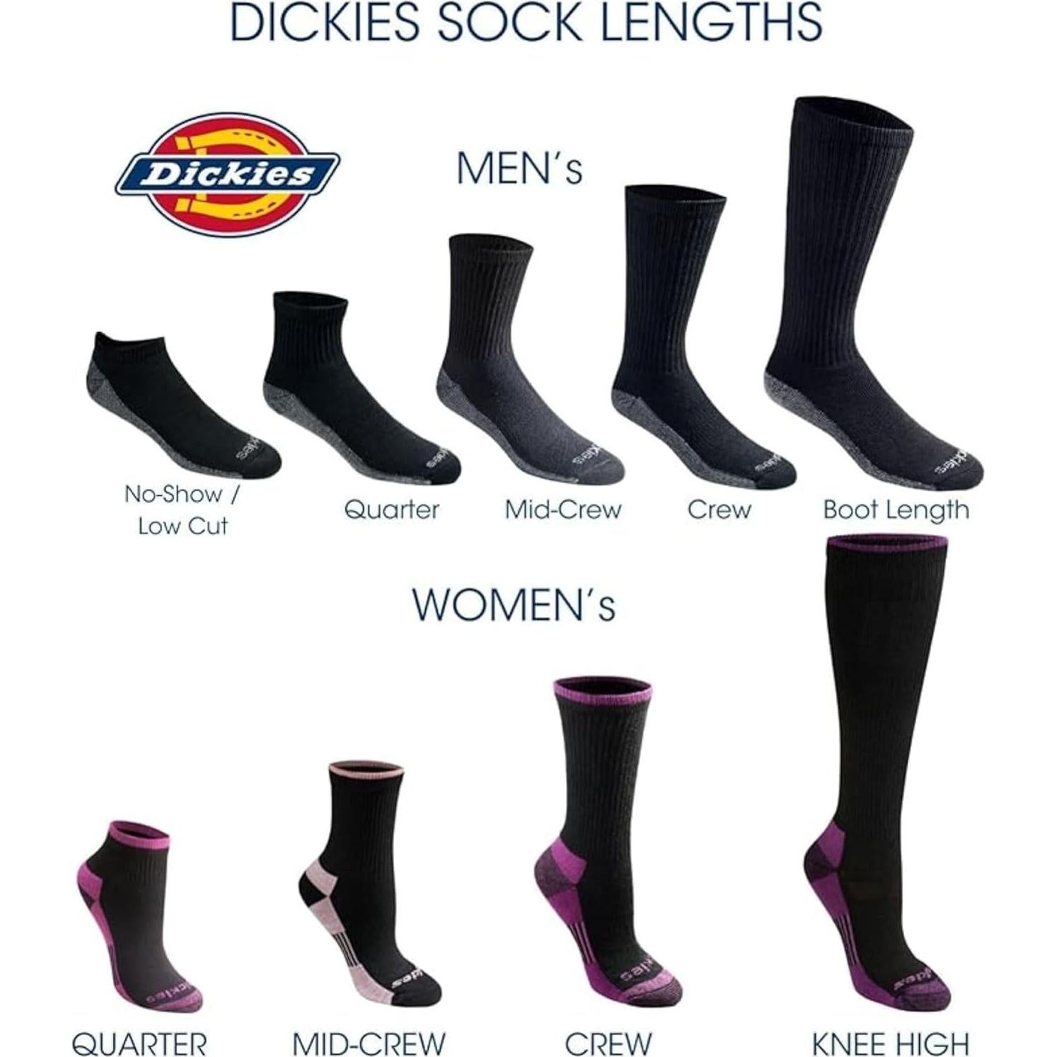 Calcetines Dri-Tech Dickies para Hombre - Control de Humedad (6 Pares)