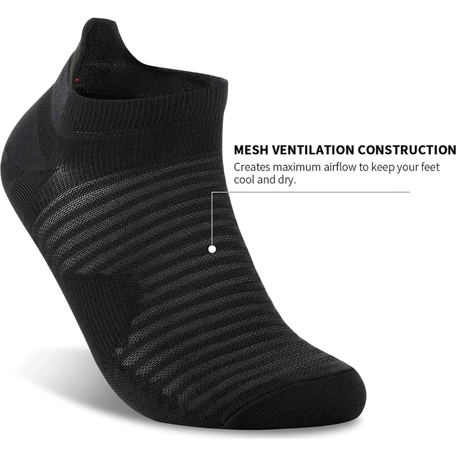 Calcetines de Compresión Cortos PAPLUS para Correr - 6 Pares