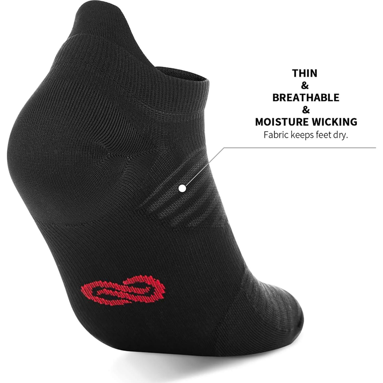 Calcetines de Compresión Cortos PAPLUS para Correr - 6 Pares