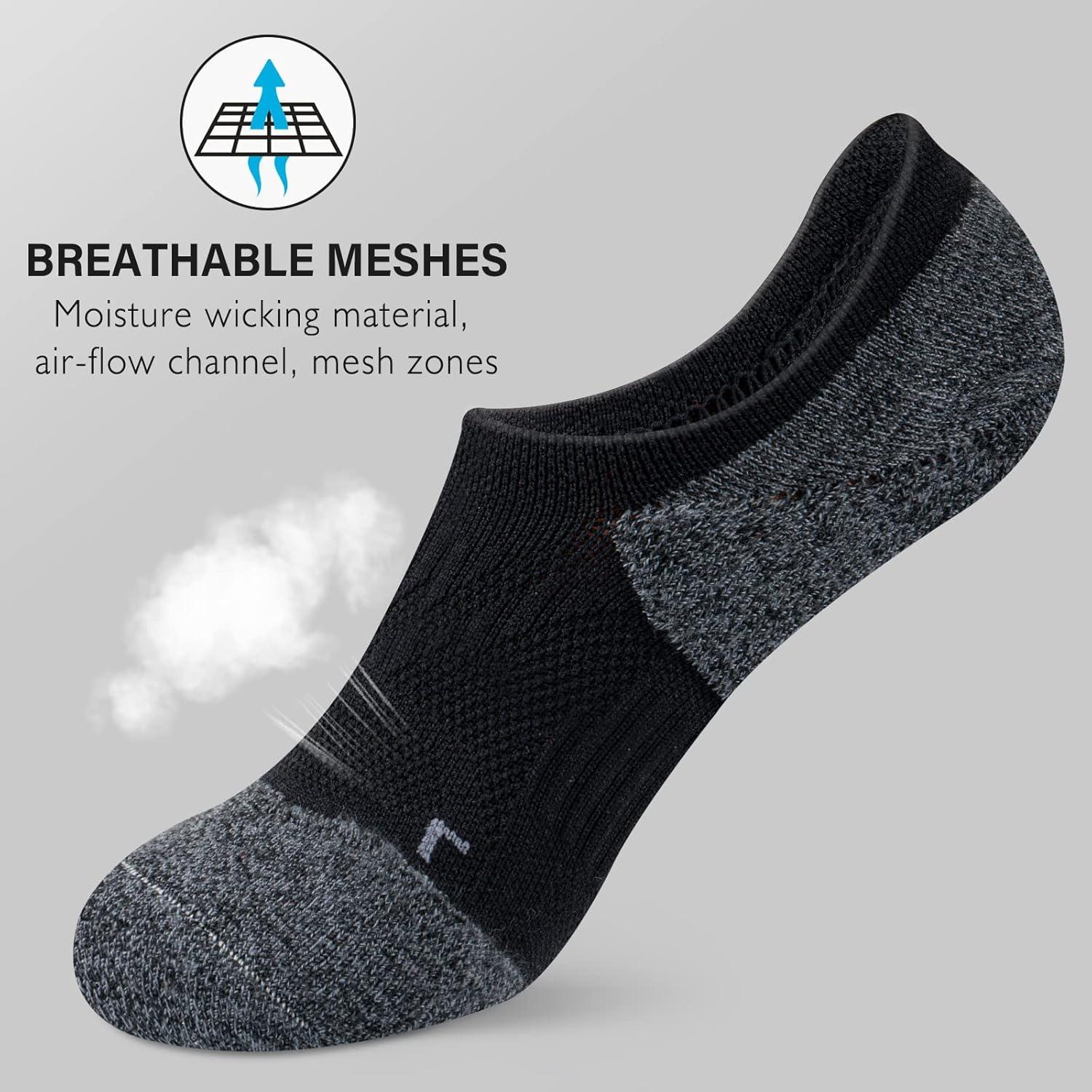 Calcetines Invisibles de Compresión para Mujeres Gonii - 5 Pares Negros