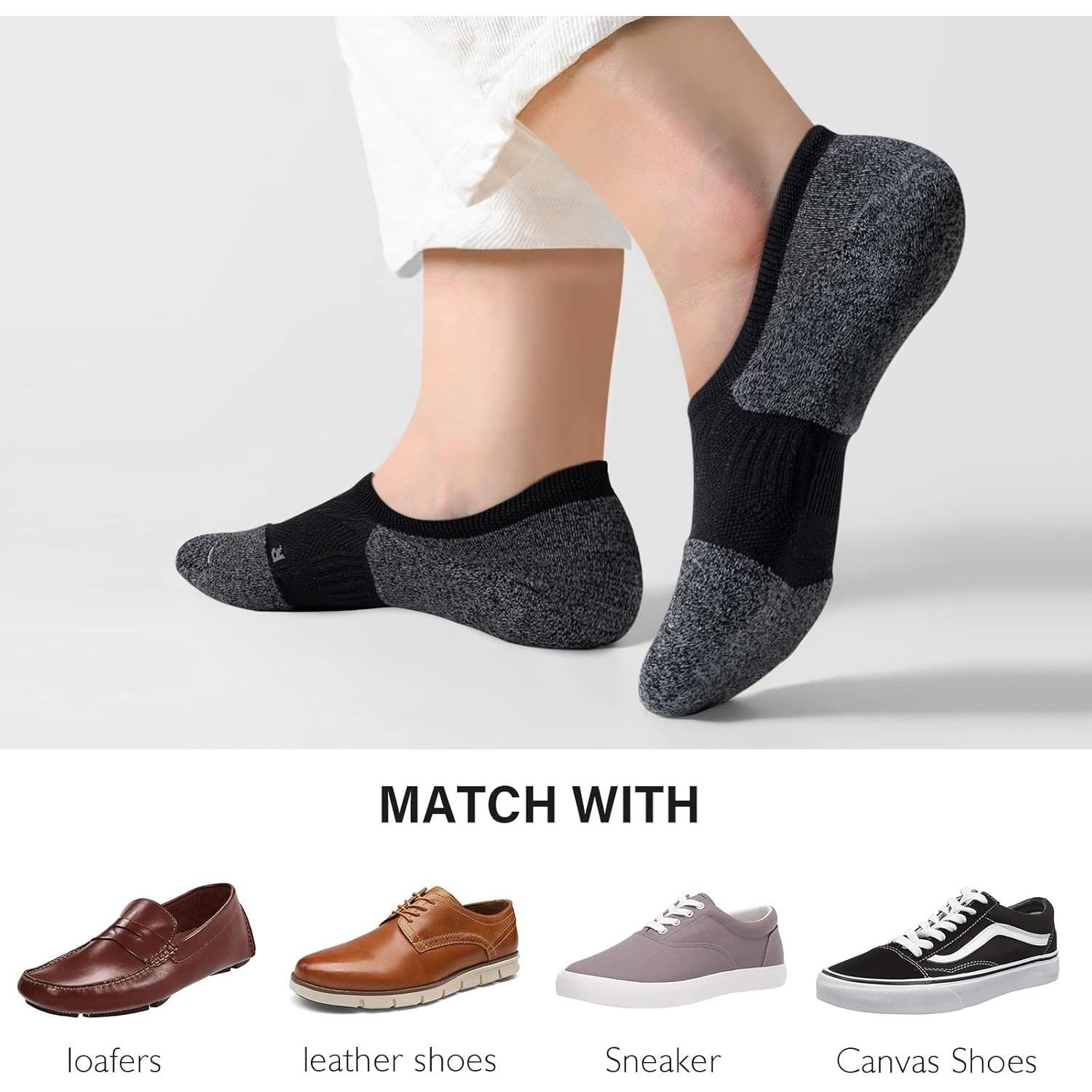 Calcetines Invisibles de Compresión para Mujeres Gonii - 5 Pares Negros