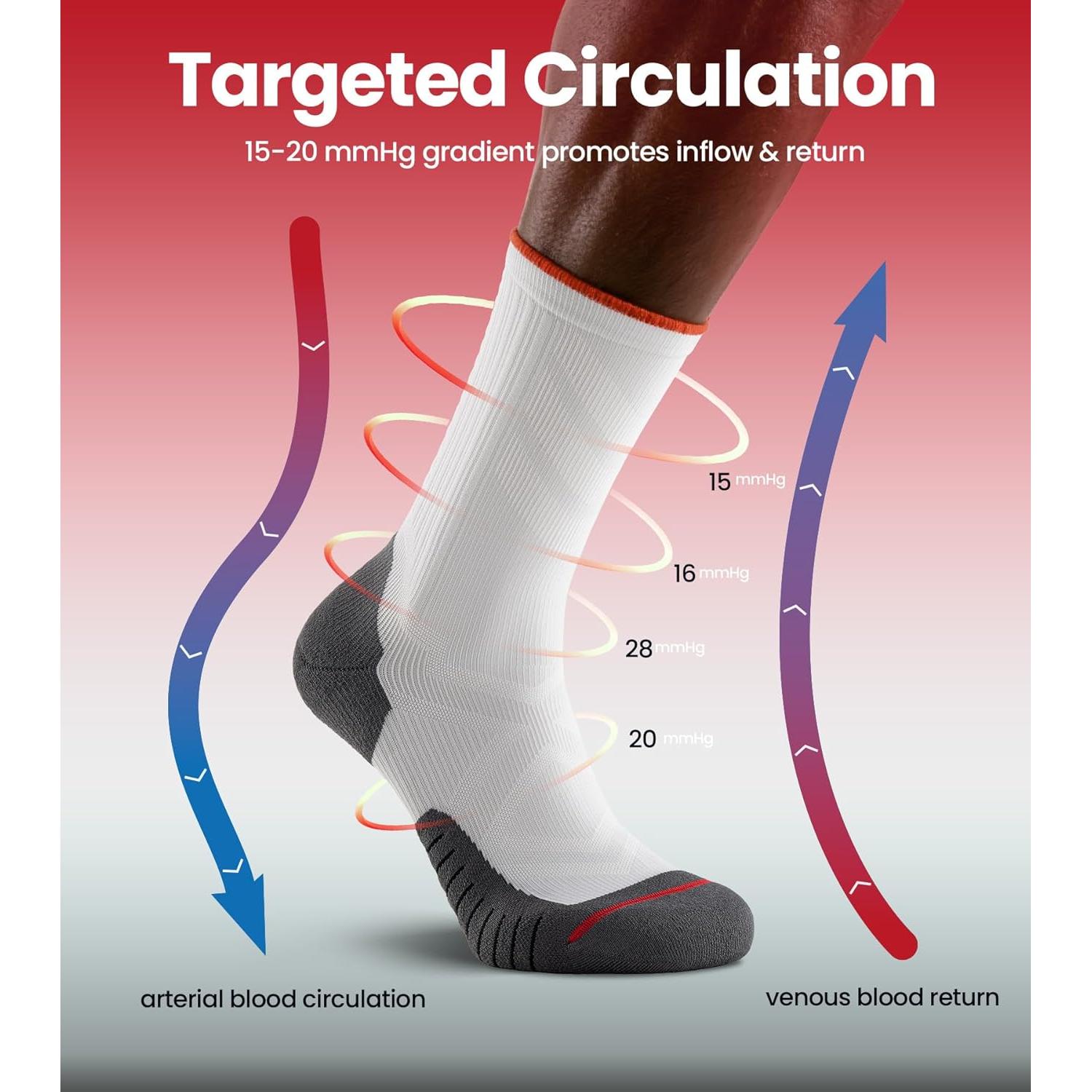 Calcetines Deportivos RUIXUE COOLMAX Unisex - Paquete de 3