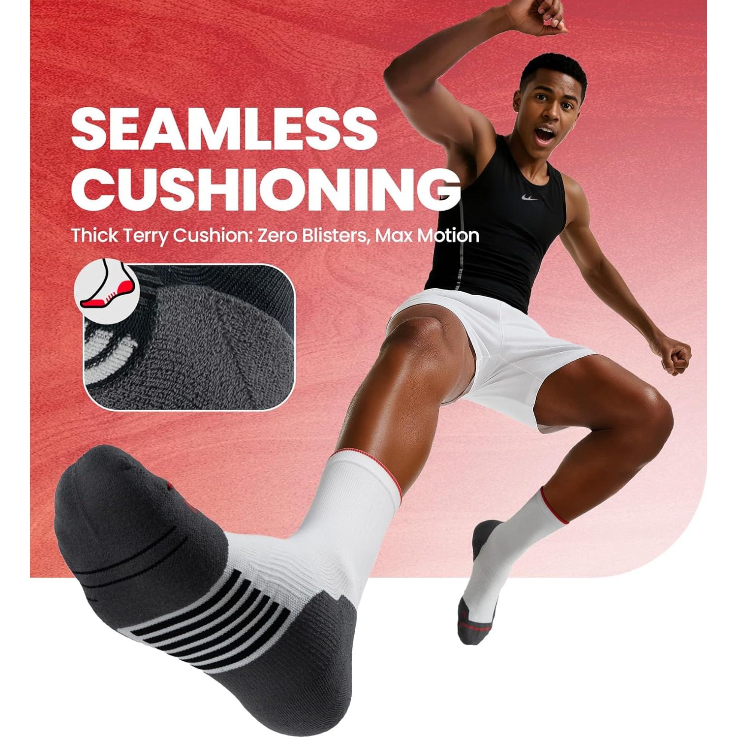 Calcetines Deportivos RUIXUE COOLMAX Unisex - Paquete de 3