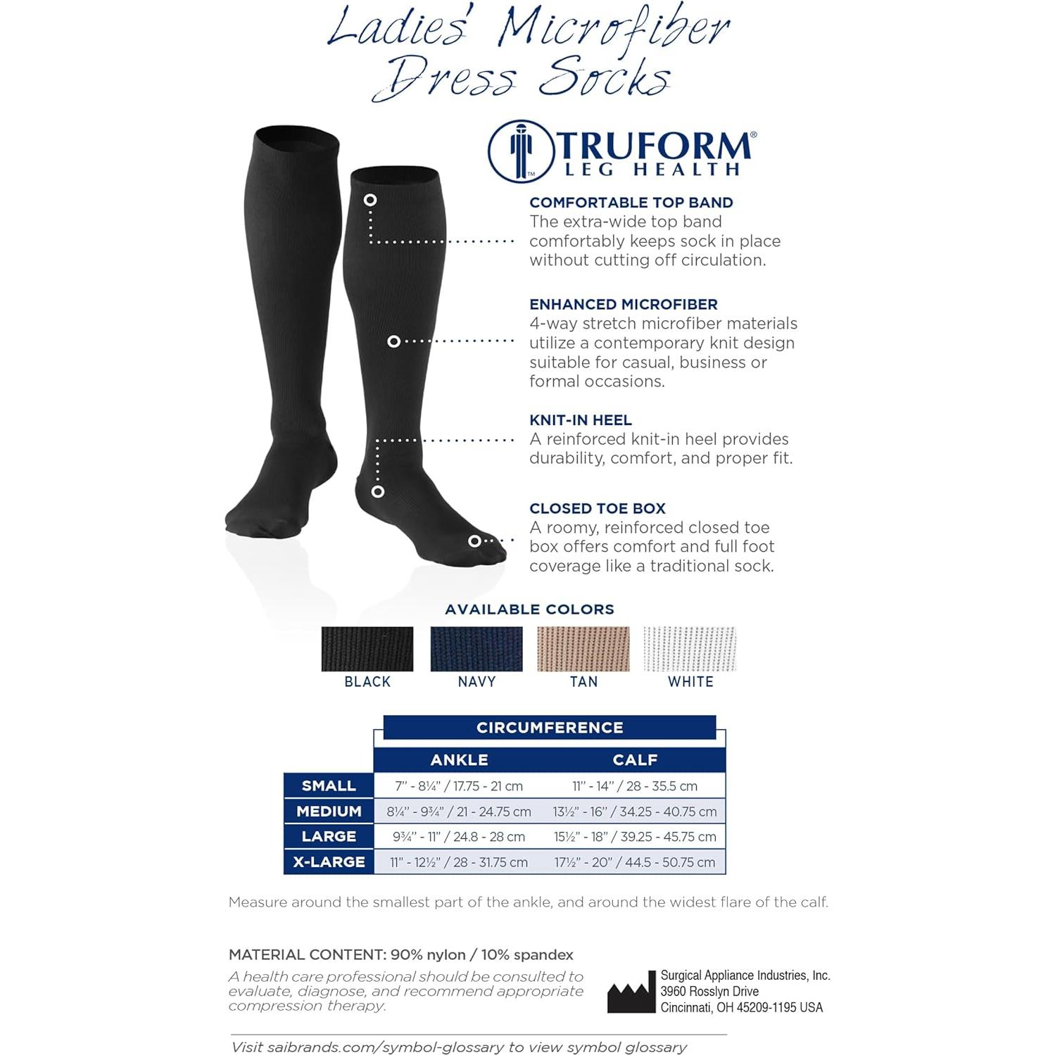 Calcetines de Compresión Médica Truform 1971 Mujeres 15-20 mmHg Beige XL
