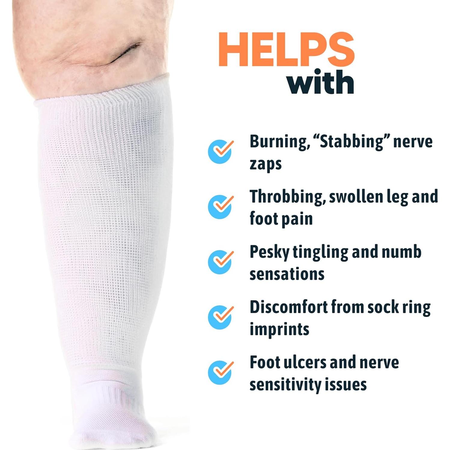 Calcetines Diabéticos Viasox EasyStretch Unisex X-Large Negro