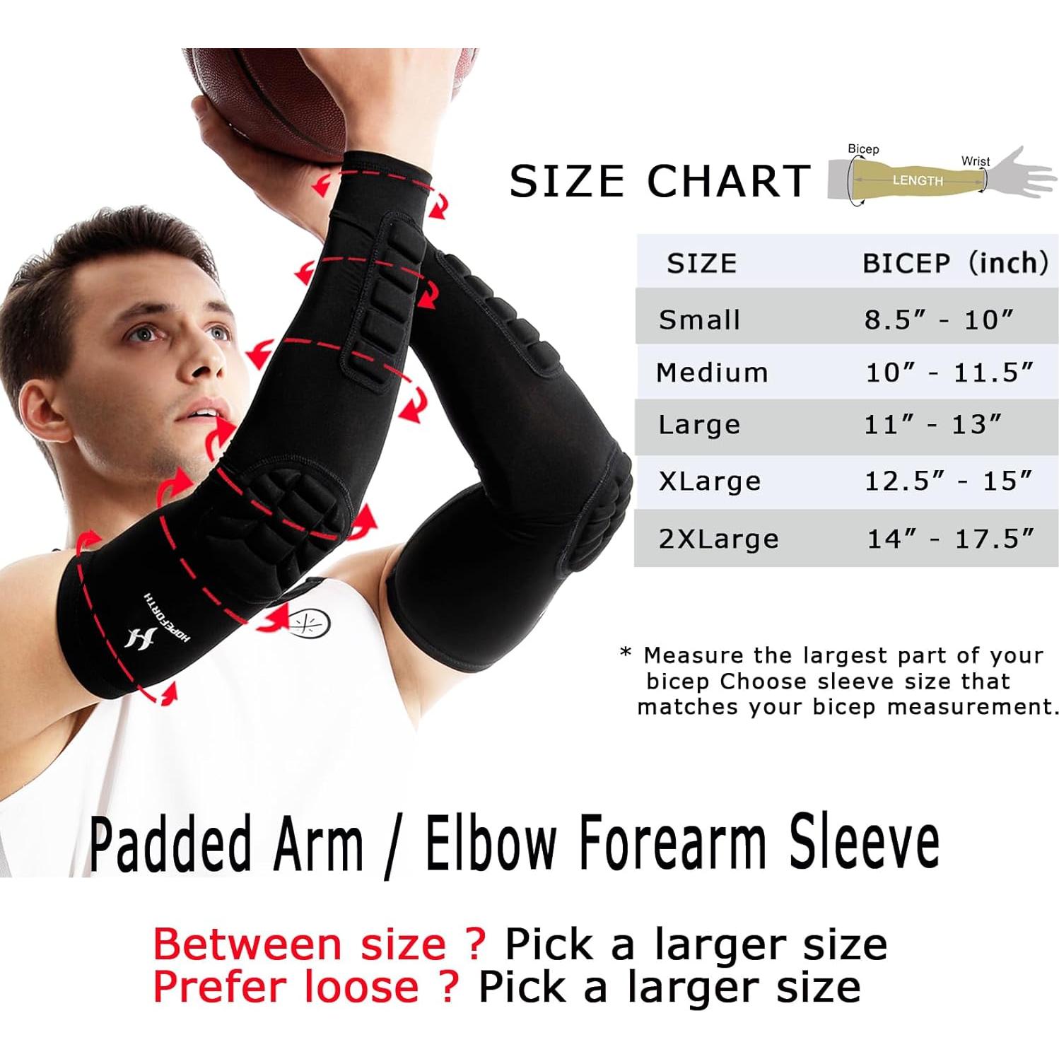Mangas de Compresión HOPEFORTH para Codo y Antebrazo 2 Pcs