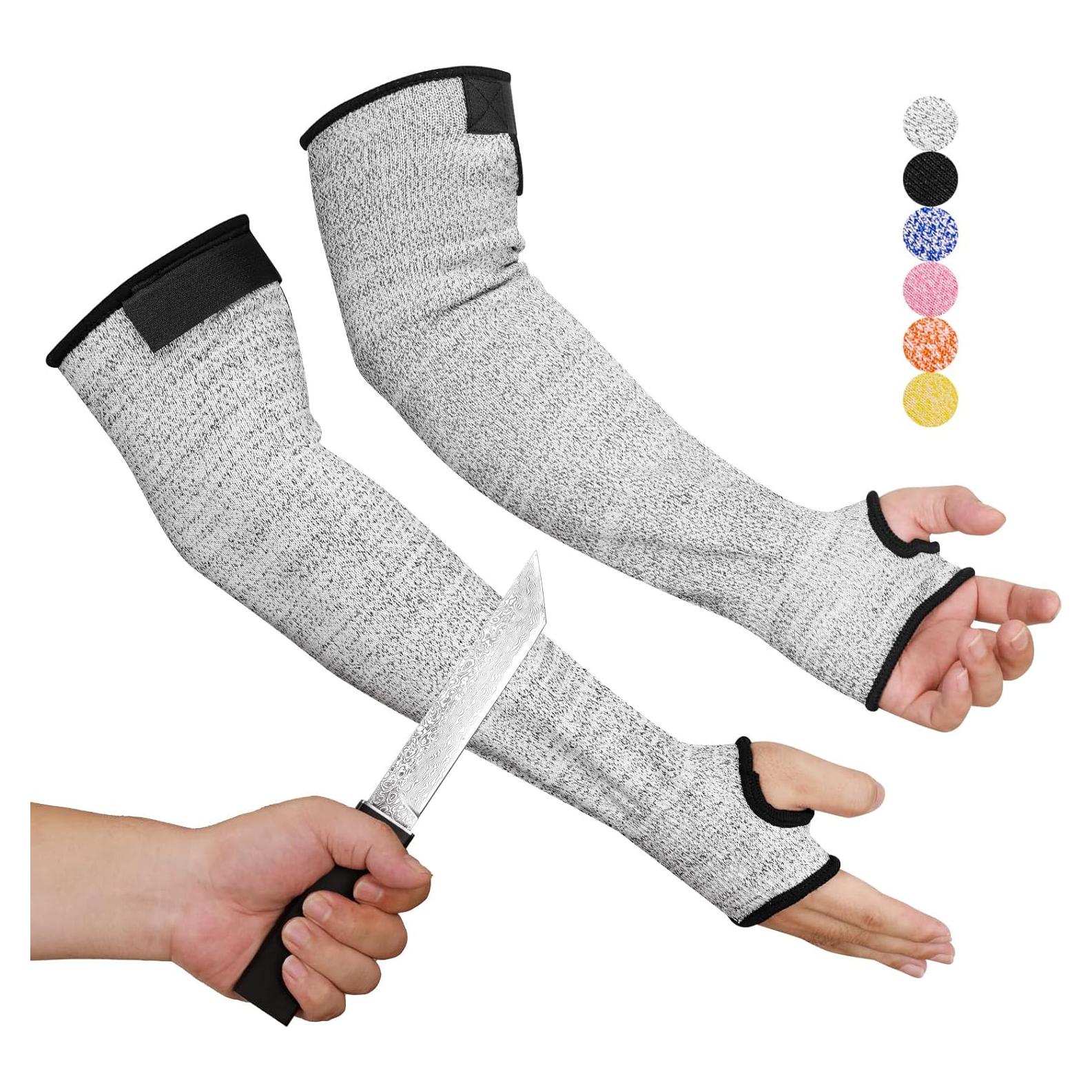 Mangas Resistentes a Cortes HPPE ANSI A6 para Jardinería - Gris