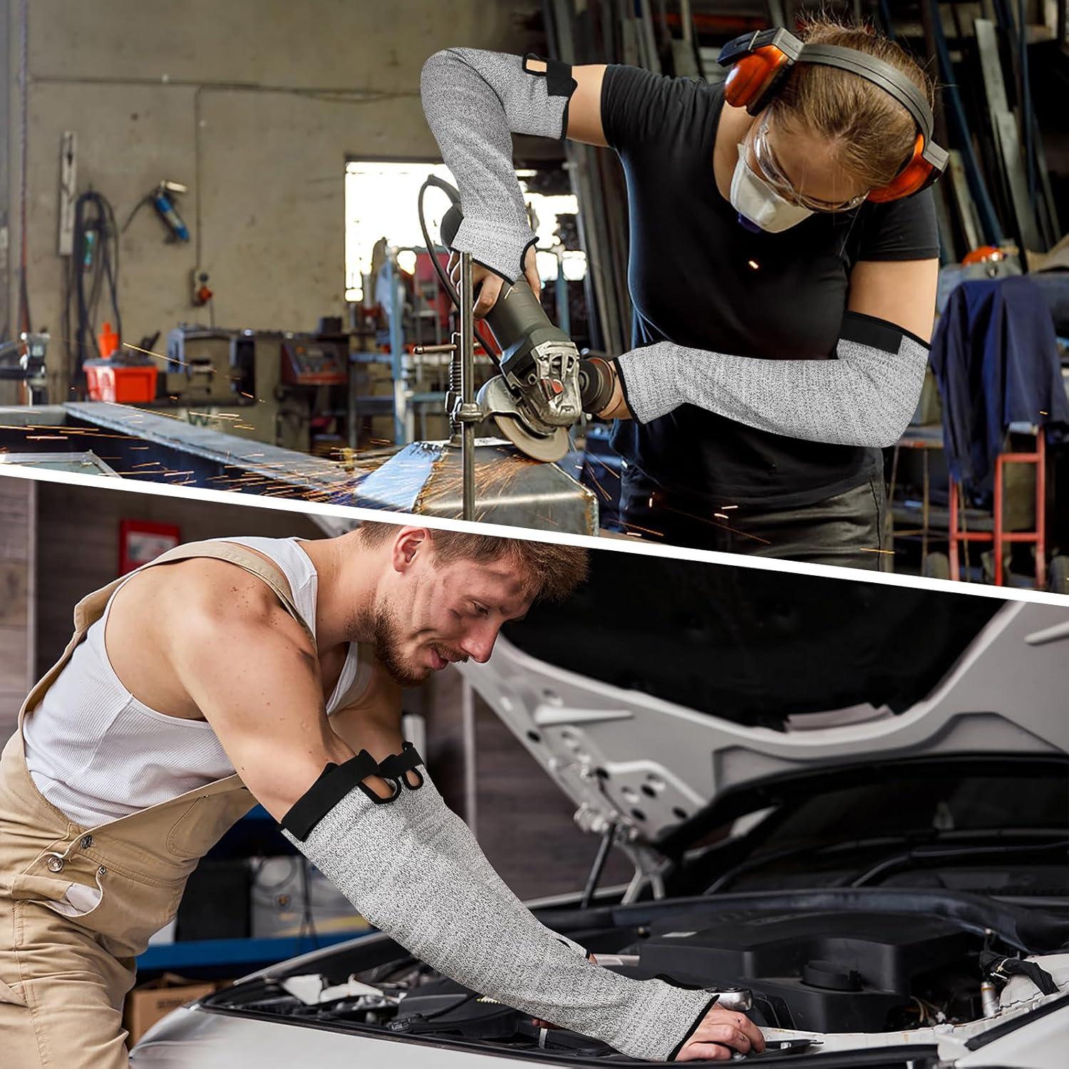 Mangas Resistentes a Cortes HPPE ANSI A6 para Jardinería - Gris