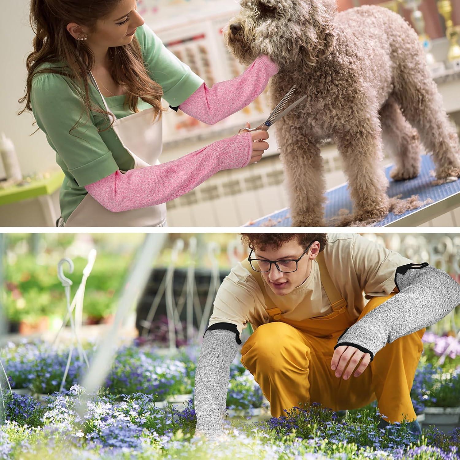 Mangas Resistentes a Cortes HPPE ANSI A6 para Jardinería - Gris