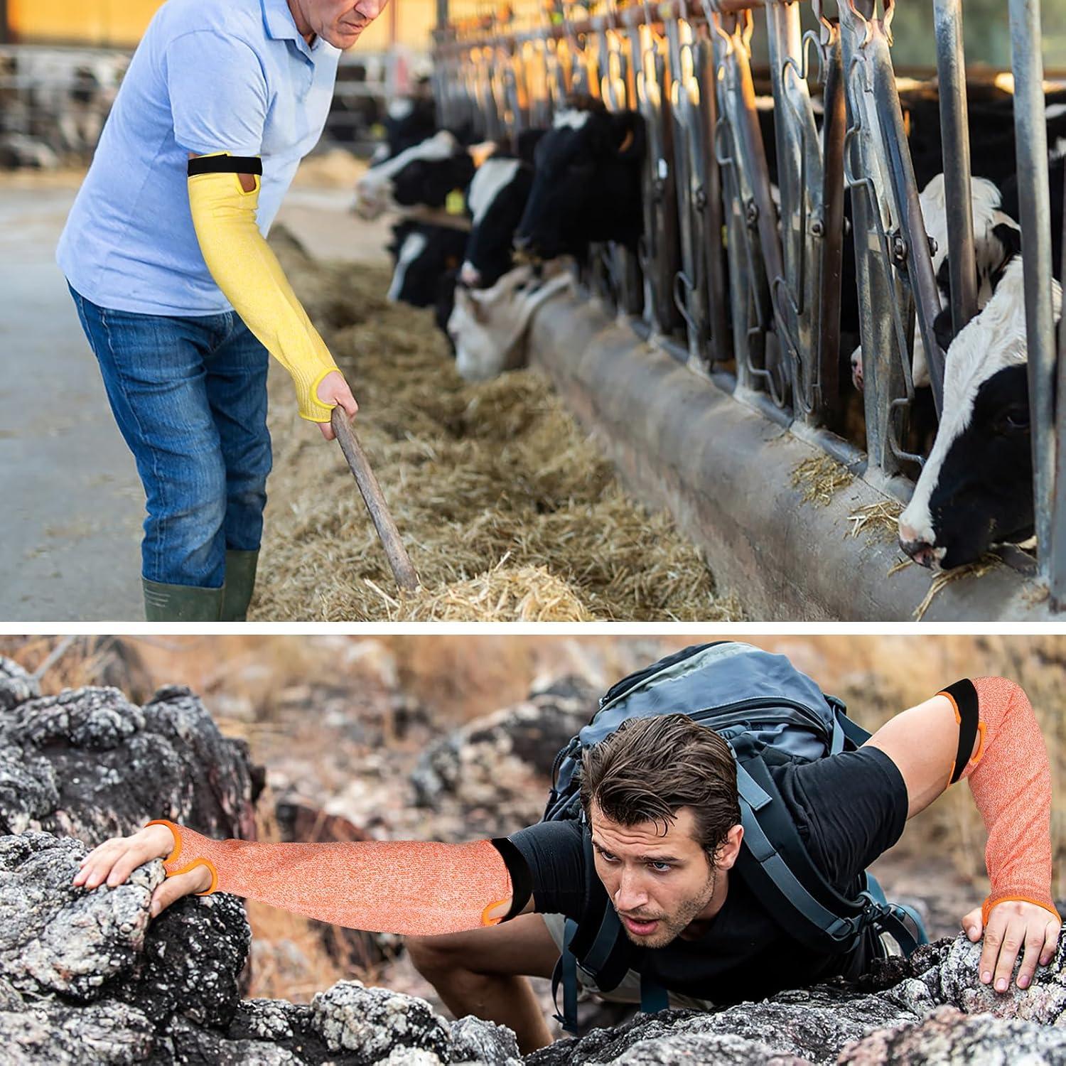 Mangas Resistentes a Cortes HPPE ANSI A6 para Jardinería - Gris