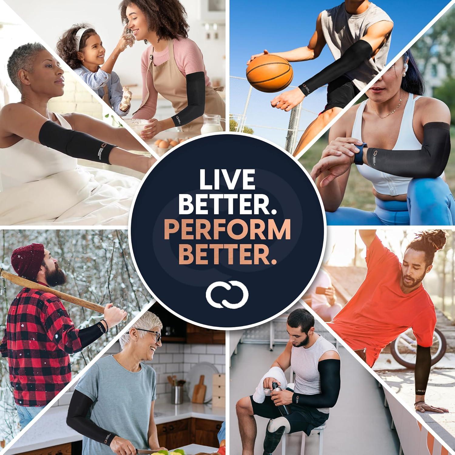 Manga de Compresión de Cobre Copper Compression - Mediana - Negro