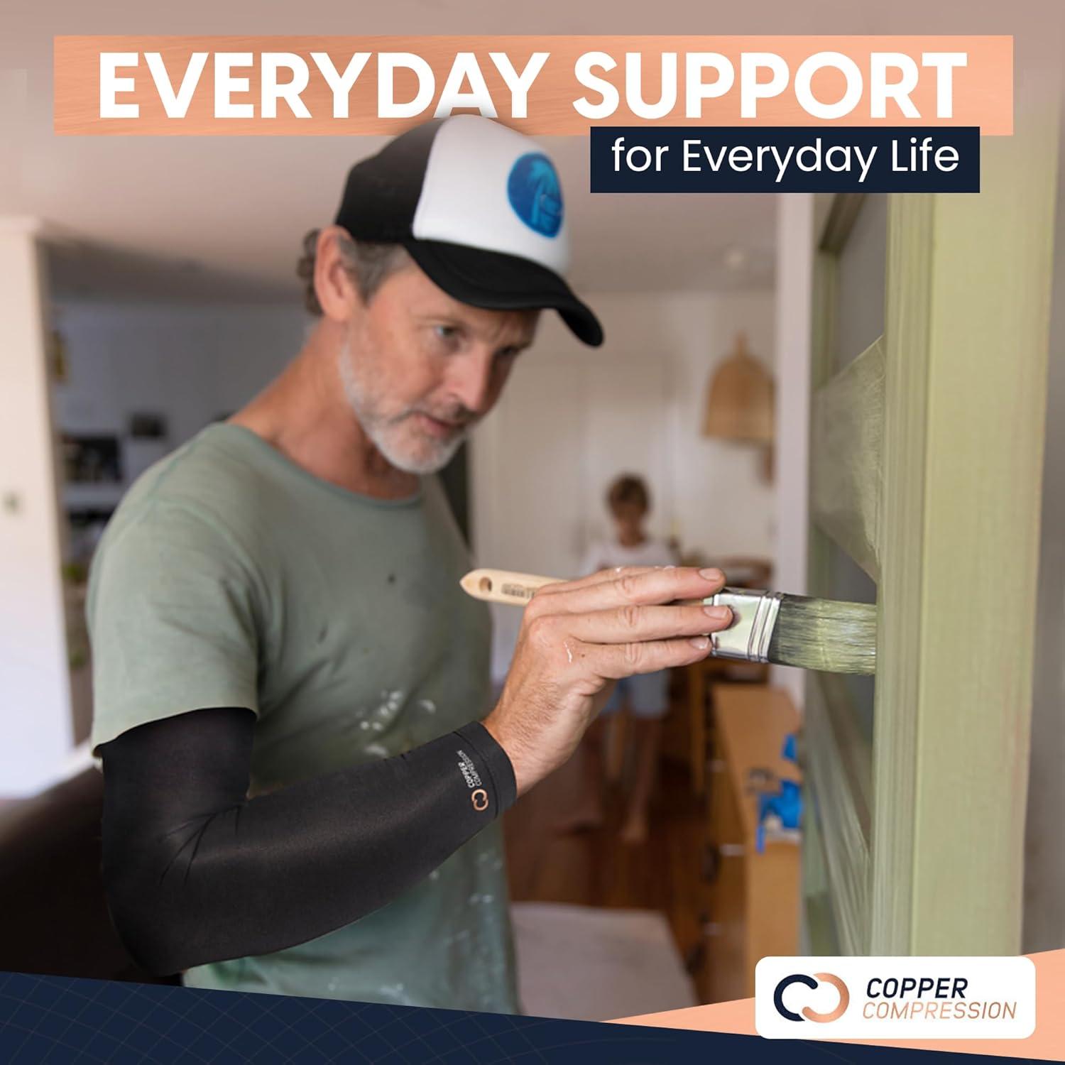 Manga de Compresión de Cobre Copper Compression - Mediana - Negro