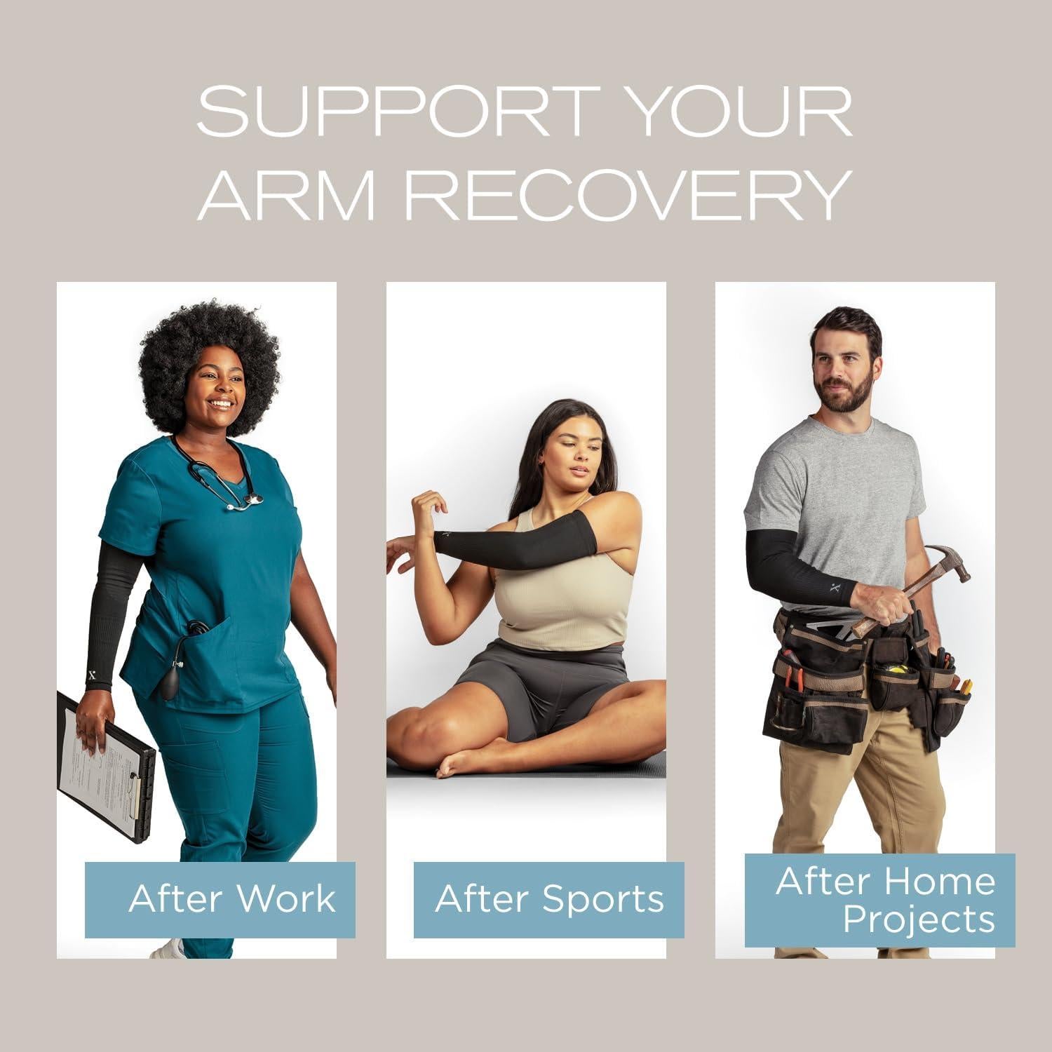 Manga de Compresión NUFABRX para Alivio del Dolor en Brazo