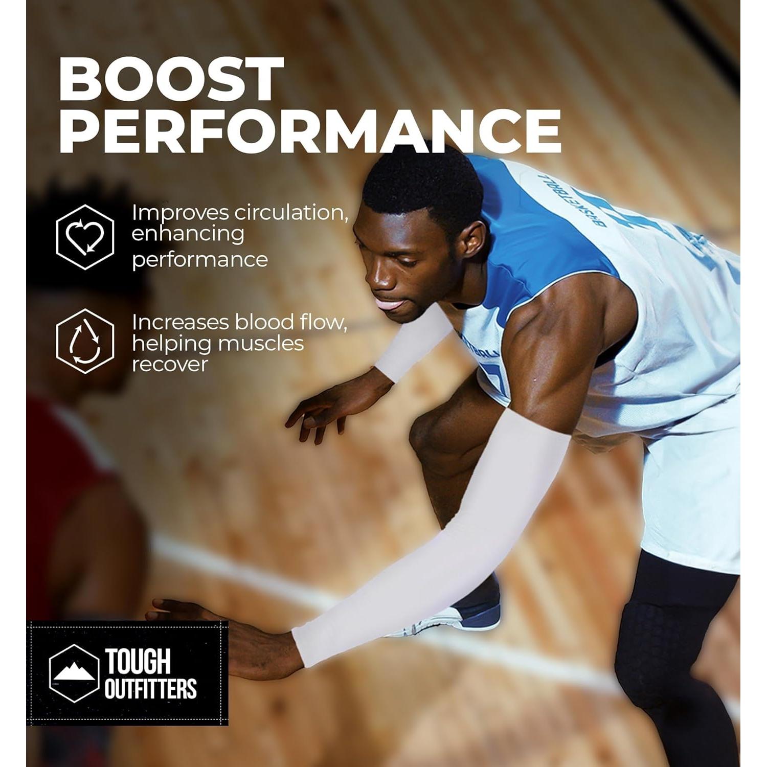 Mangas de Compresión Tough Outdoors para Niños y Jóvenes - Soporte para Béisbol y Fútbol