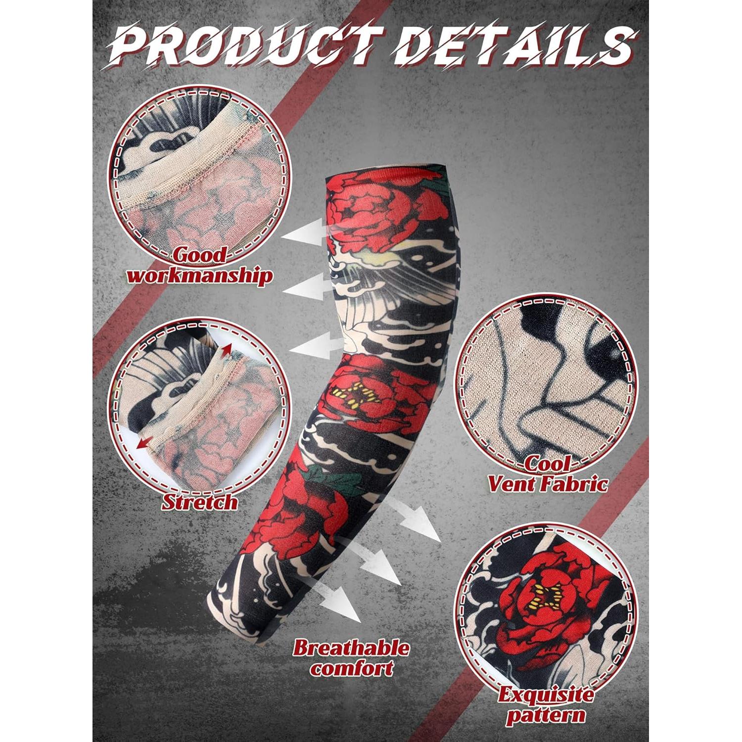 Mangas Cooling UV para Hombre Boao - 20 Pcs Antideslizantes