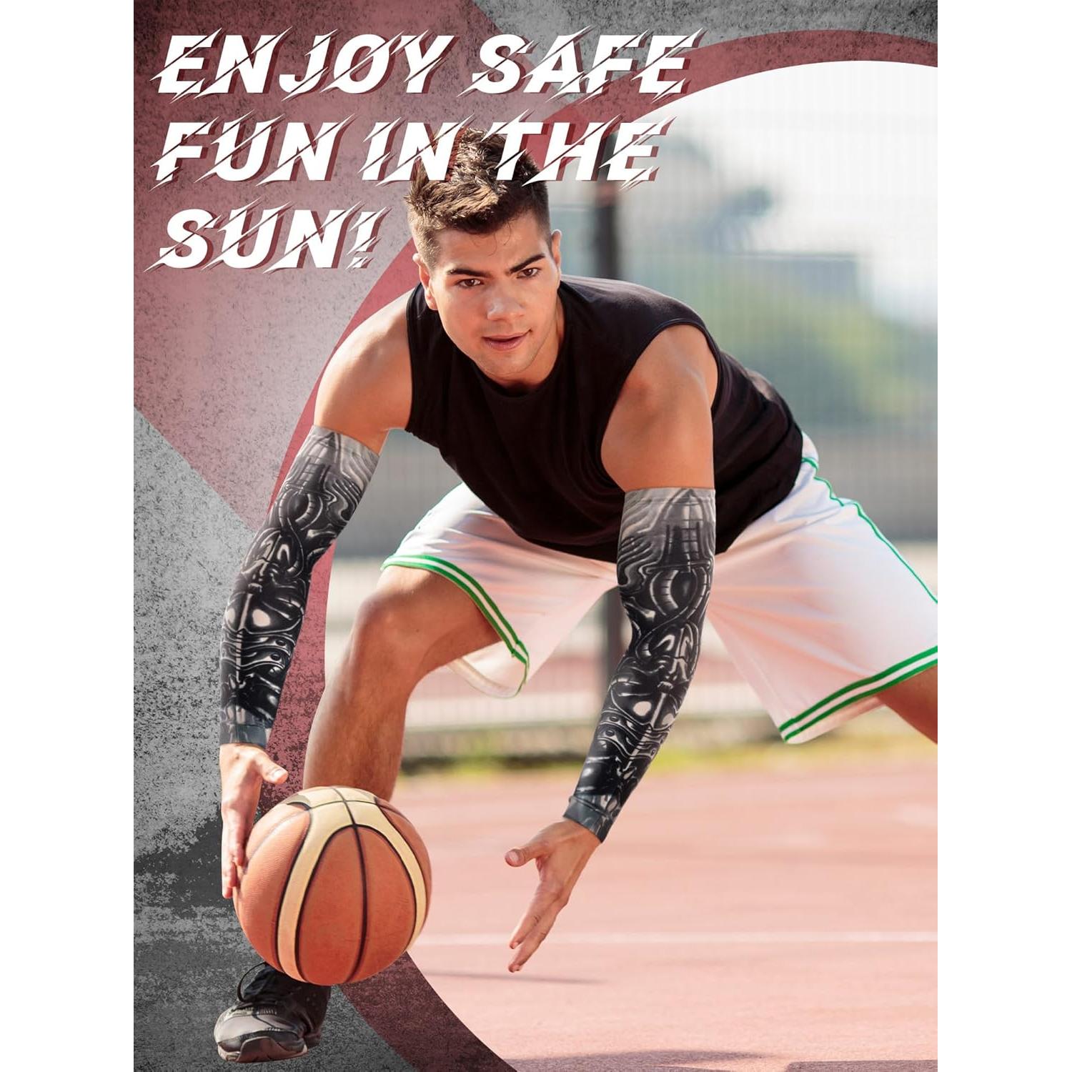 Mangas Cooling UV para Hombre Boao - 20 Pcs Antideslizantes