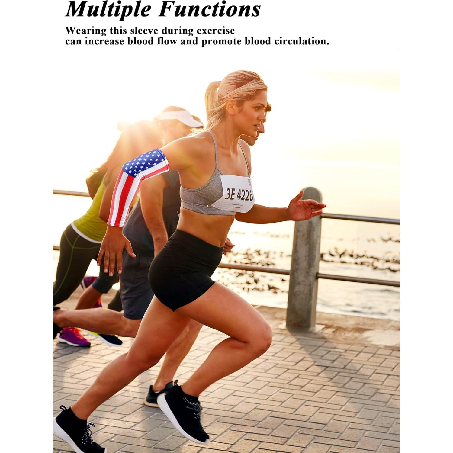 Mangas de Compresión UV SATINIOR 8 Pares para Hombres y Mujeres