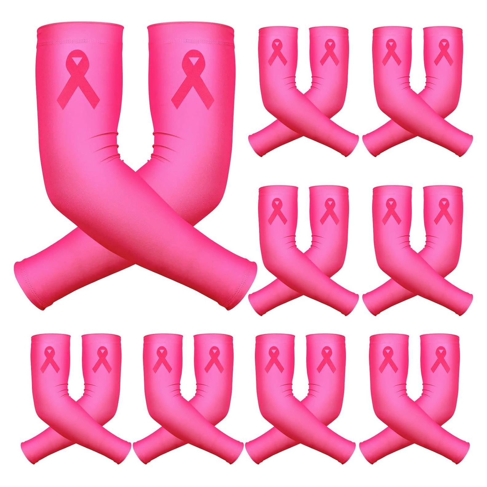 Mangas de Compresión UV Zhanmai 9 Pares para Mujeres Rosa