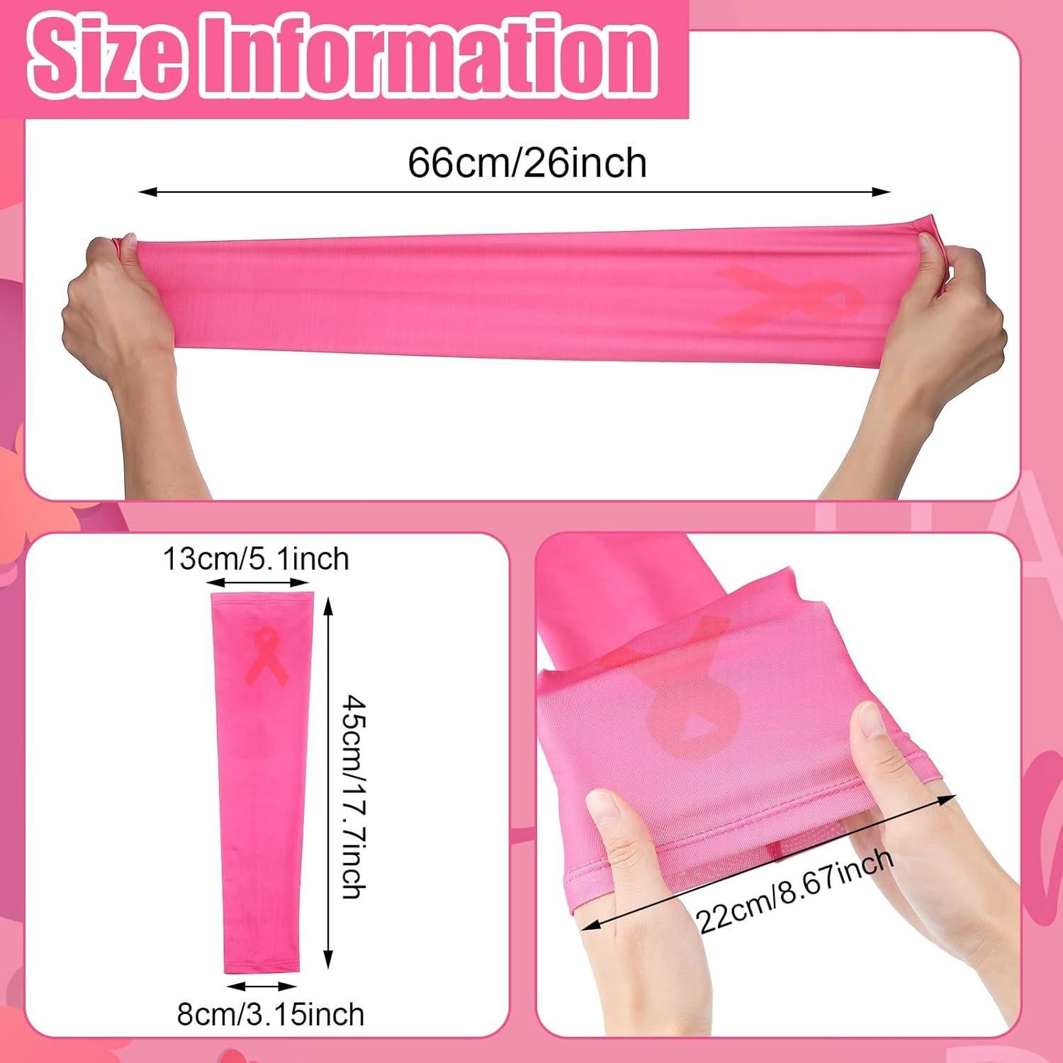 Mangas de Compresión UV Zhanmai 9 Pares para Mujeres Rosa