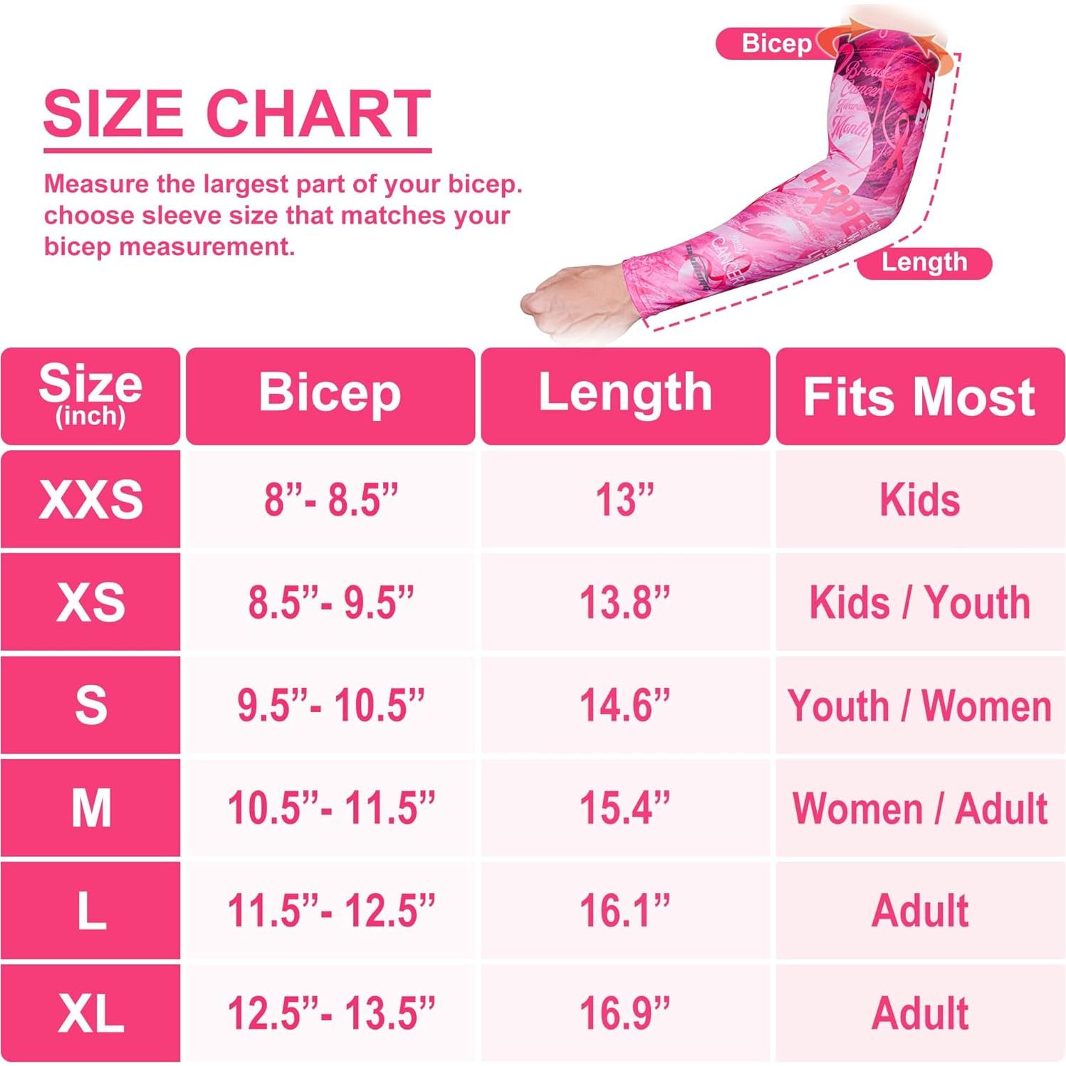 Manga de Compresión Rosa COOLOMG para Deportes - Mediana