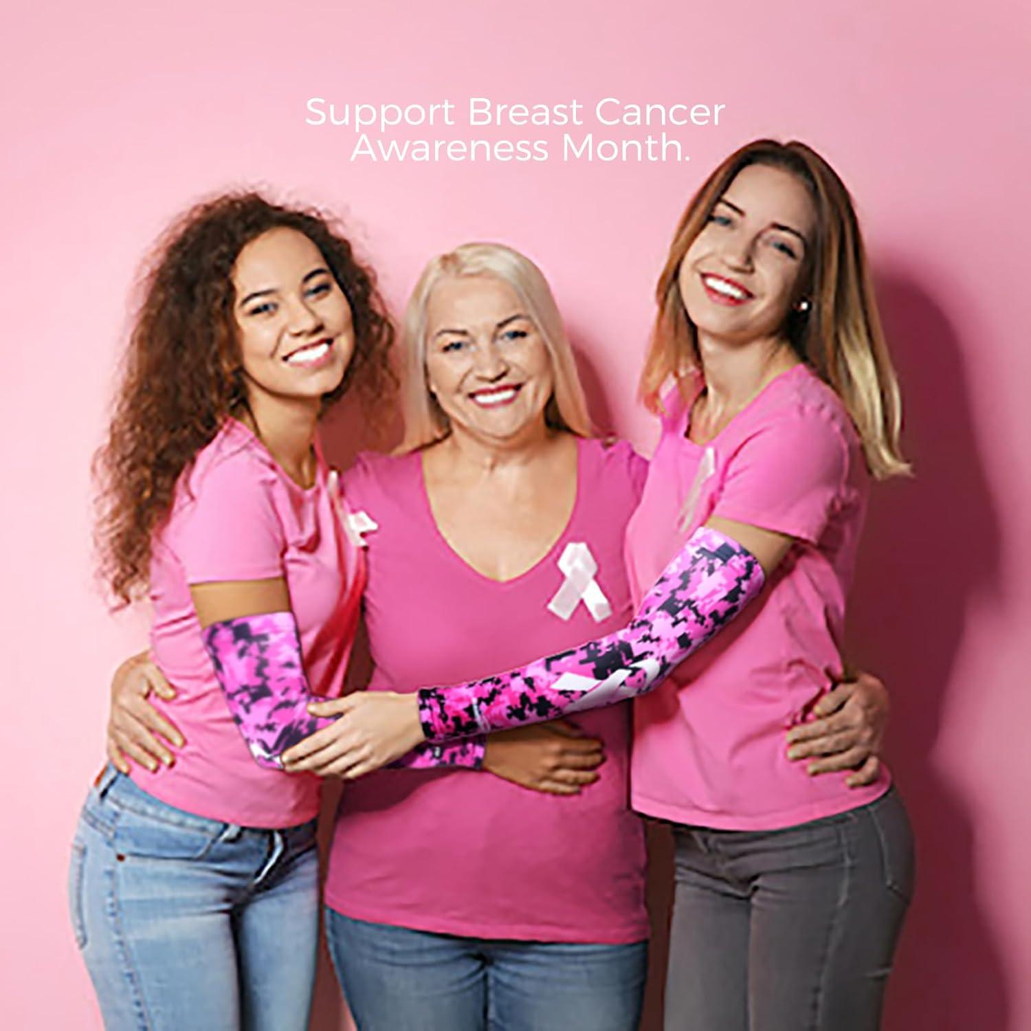 Manga de Compresión Rosa COOLOMG para Deportes - Mediana