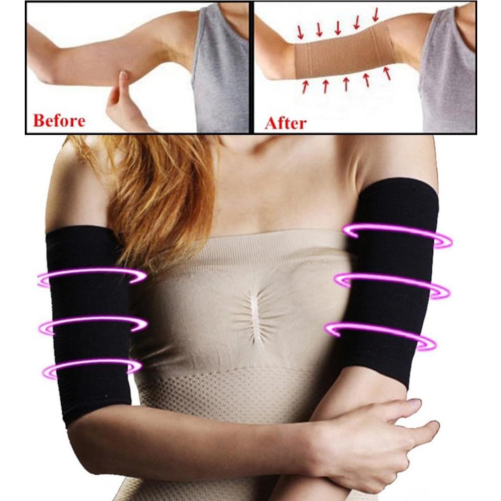 2 Pares Moldeador de Brazos Adelgazante FENGMANG Negro + Piel