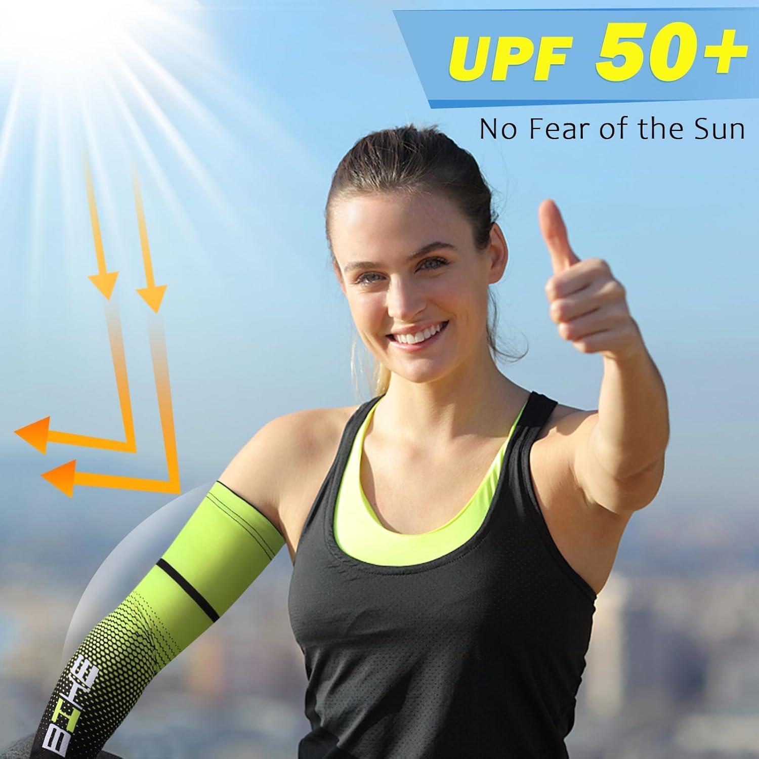 Mangas de Compresión Beister UV 50+ Unisex X-Large Verde