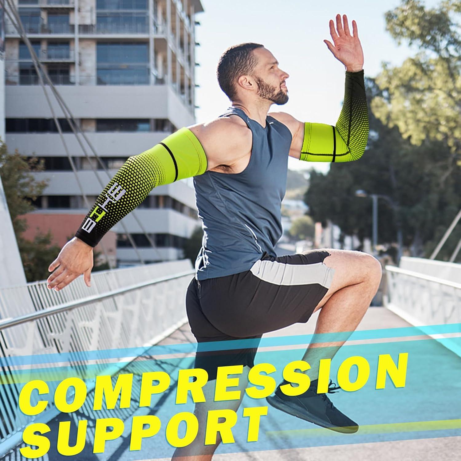 Mangas de Compresión Beister UV 50+ Unisex X-Large Verde