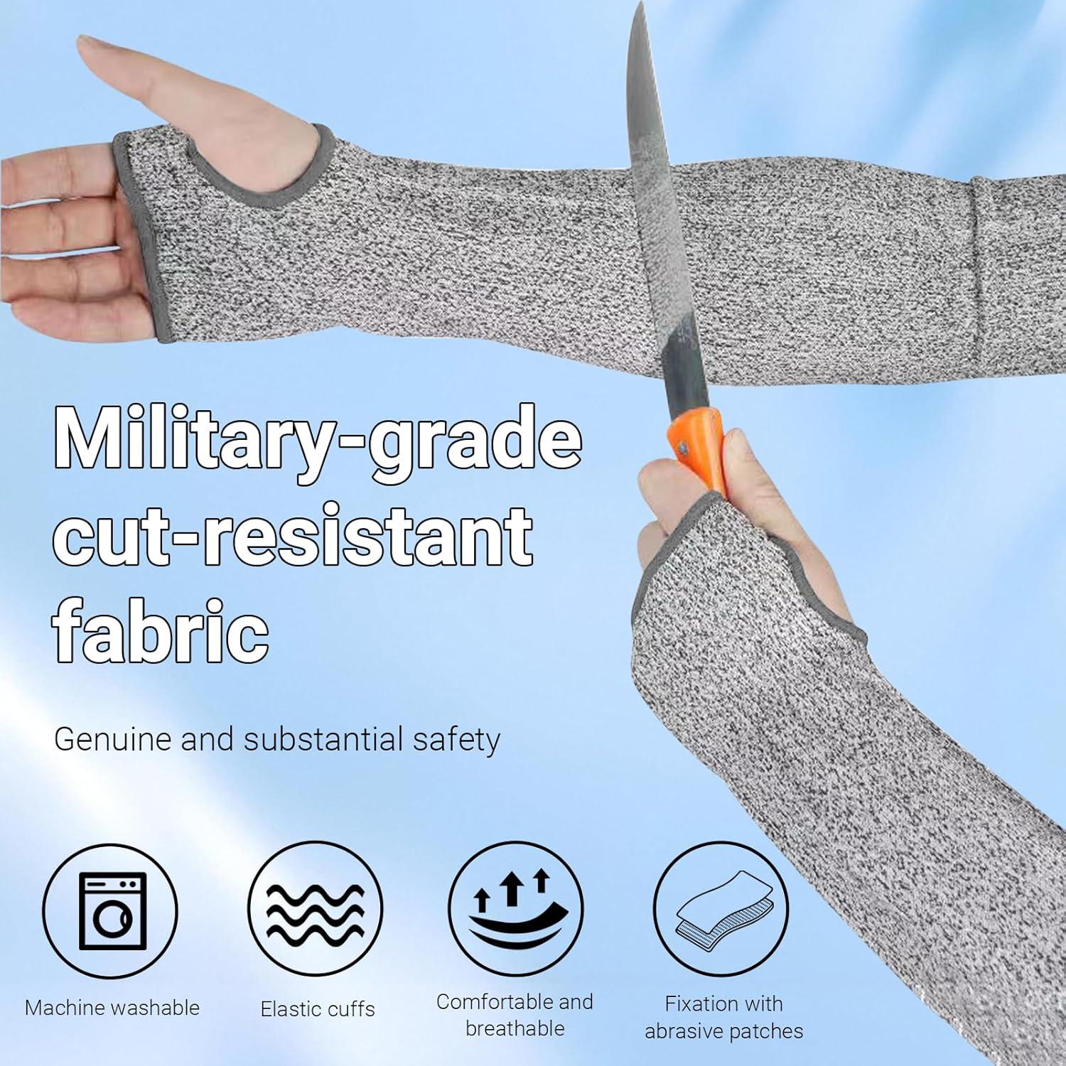 Mangas Resistentes a Cortes A5 para Hombres y Mujeres - Protección UV UPF50+