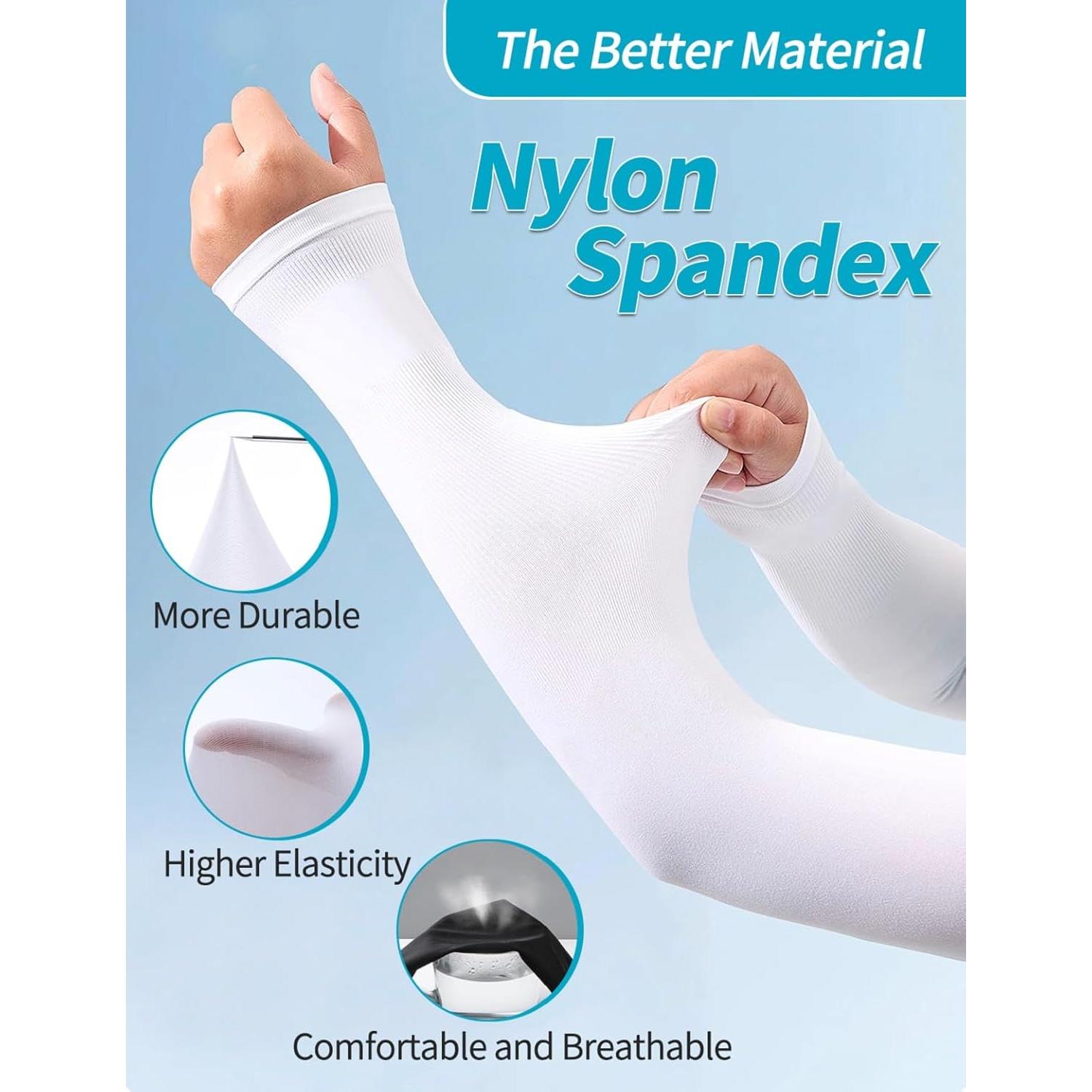 4 Pares de Mangas Refrigerantes UV para Niños - Protección Solar