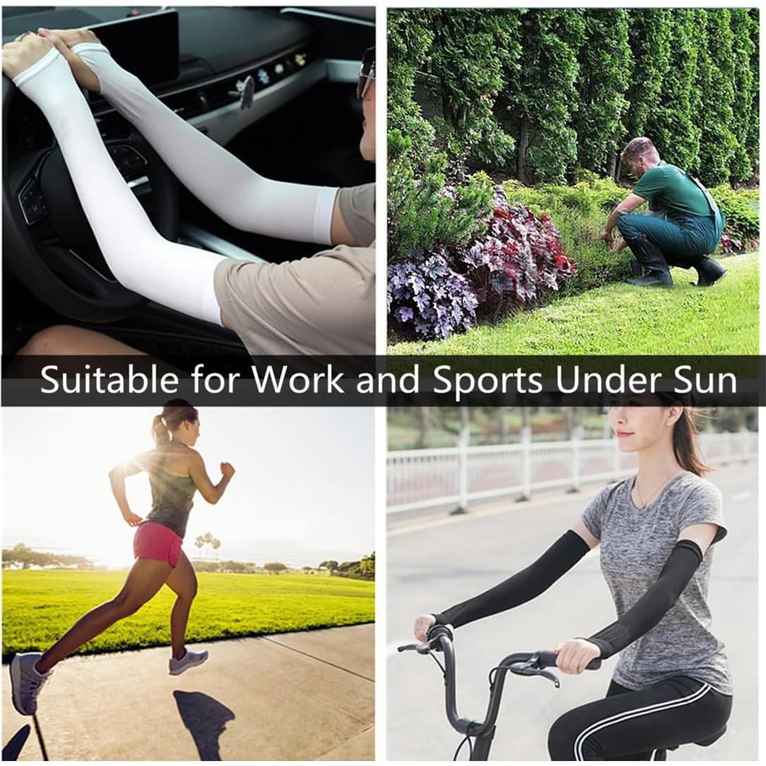 Mangas de brazo UV protección solar unisex - Seda helada 1 par