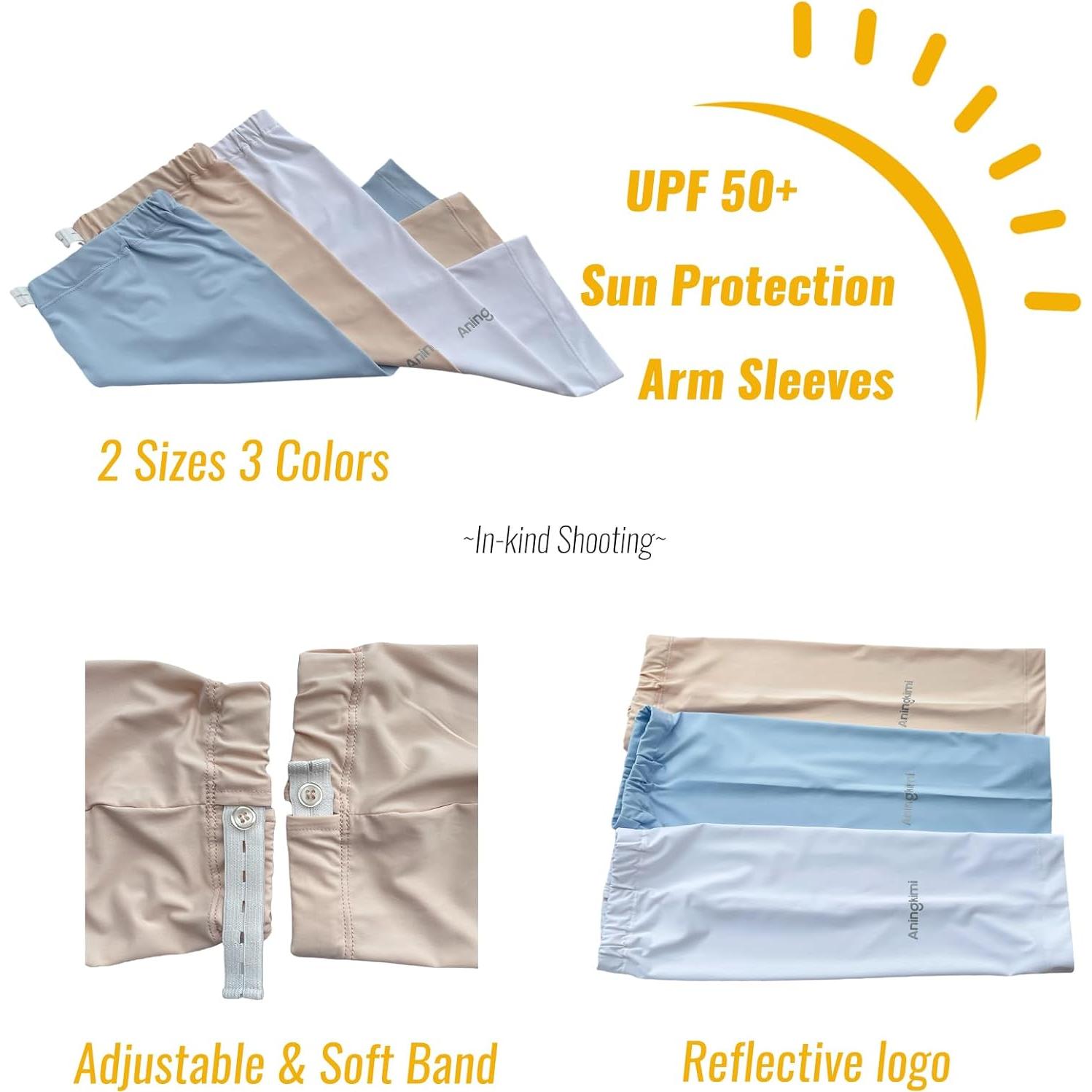 Mangas de Protección Solar UPF 50+ para Mujeres - Ajuste Suelto