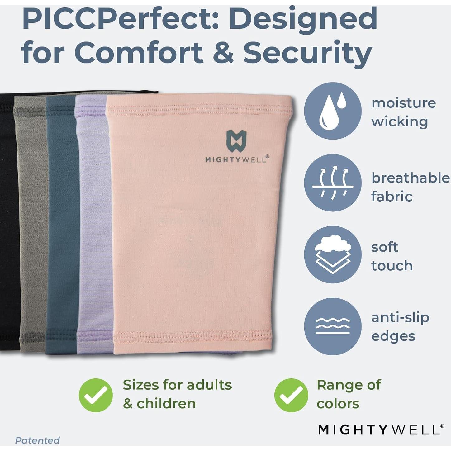 Cubierta de Línea PICC Mighty Well PICCPerfect Doble Capa Grande Negro