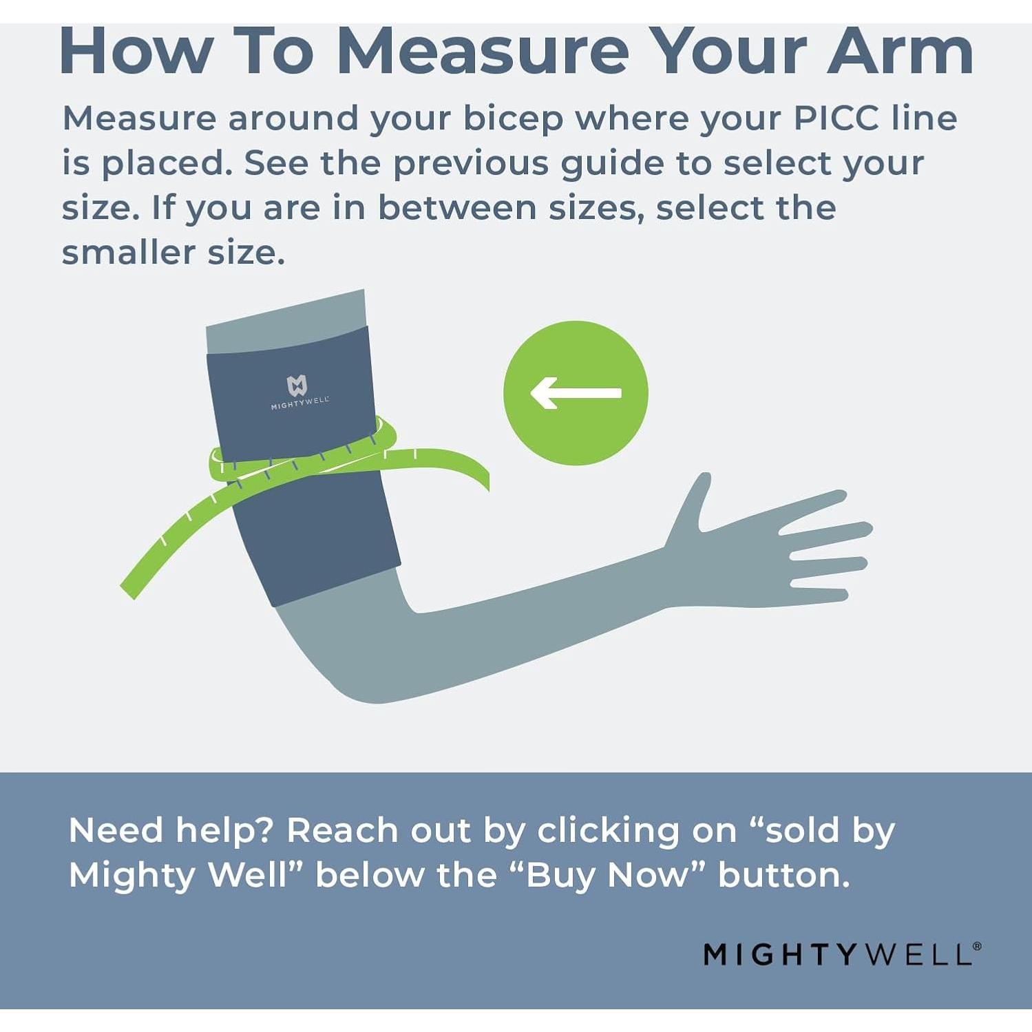 Cubierta de Línea PICC Mighty Well PICCPerfect Doble Capa Grande Negro