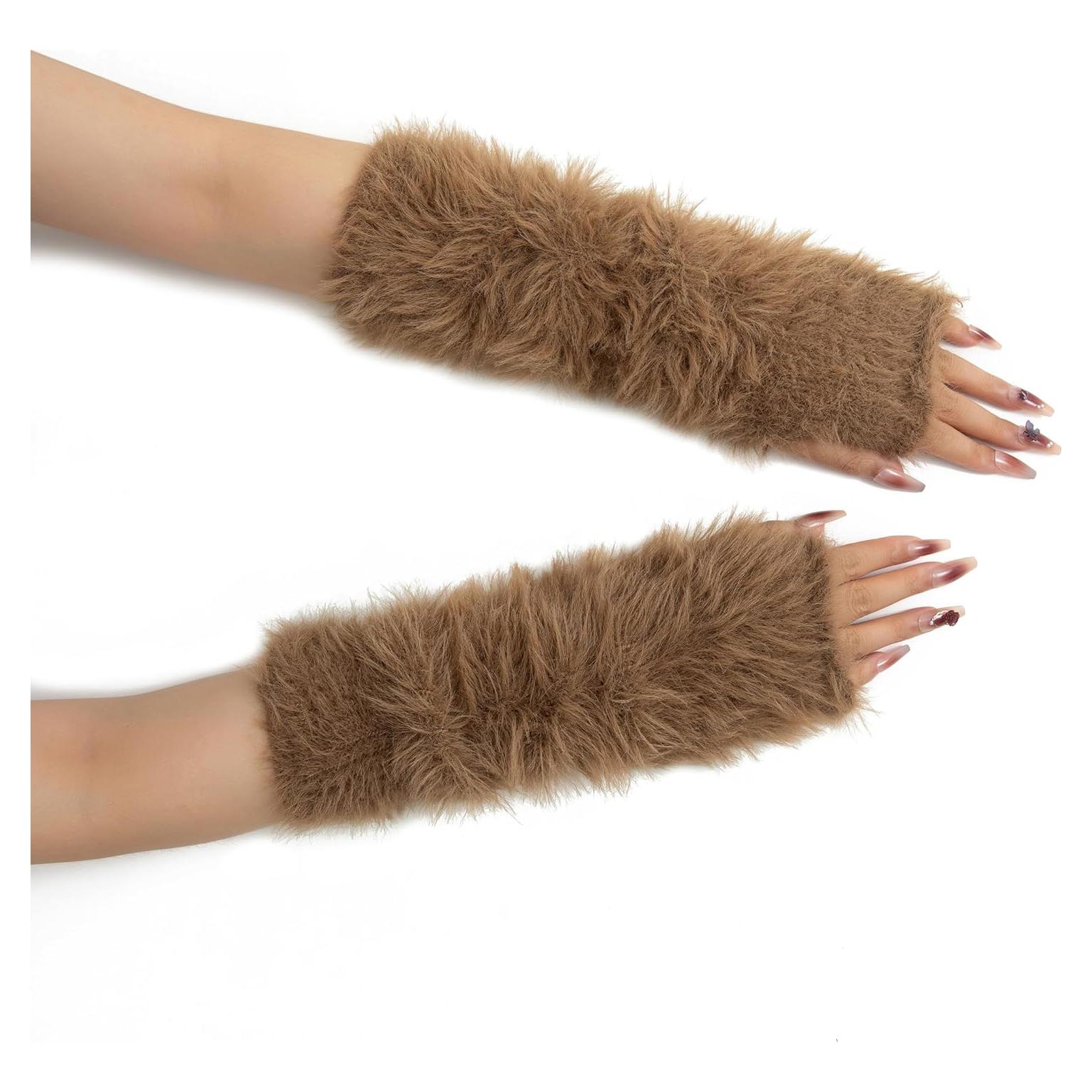 Calentadores de Brazo Kawaii para Mujeres - Marrón - B3467