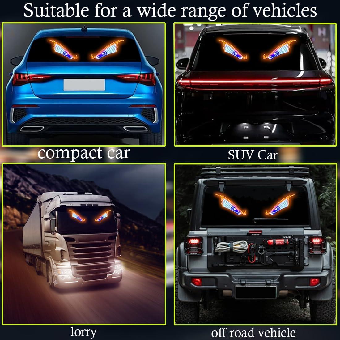 Luces LED Ojo Demonio Lcxecnw para Auto USB 5V 11 Modos