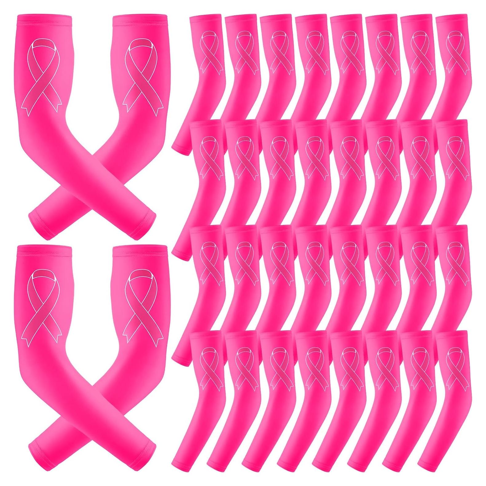 Mangas de Compresión Deportivas Zhehao 18 Pares Rosa