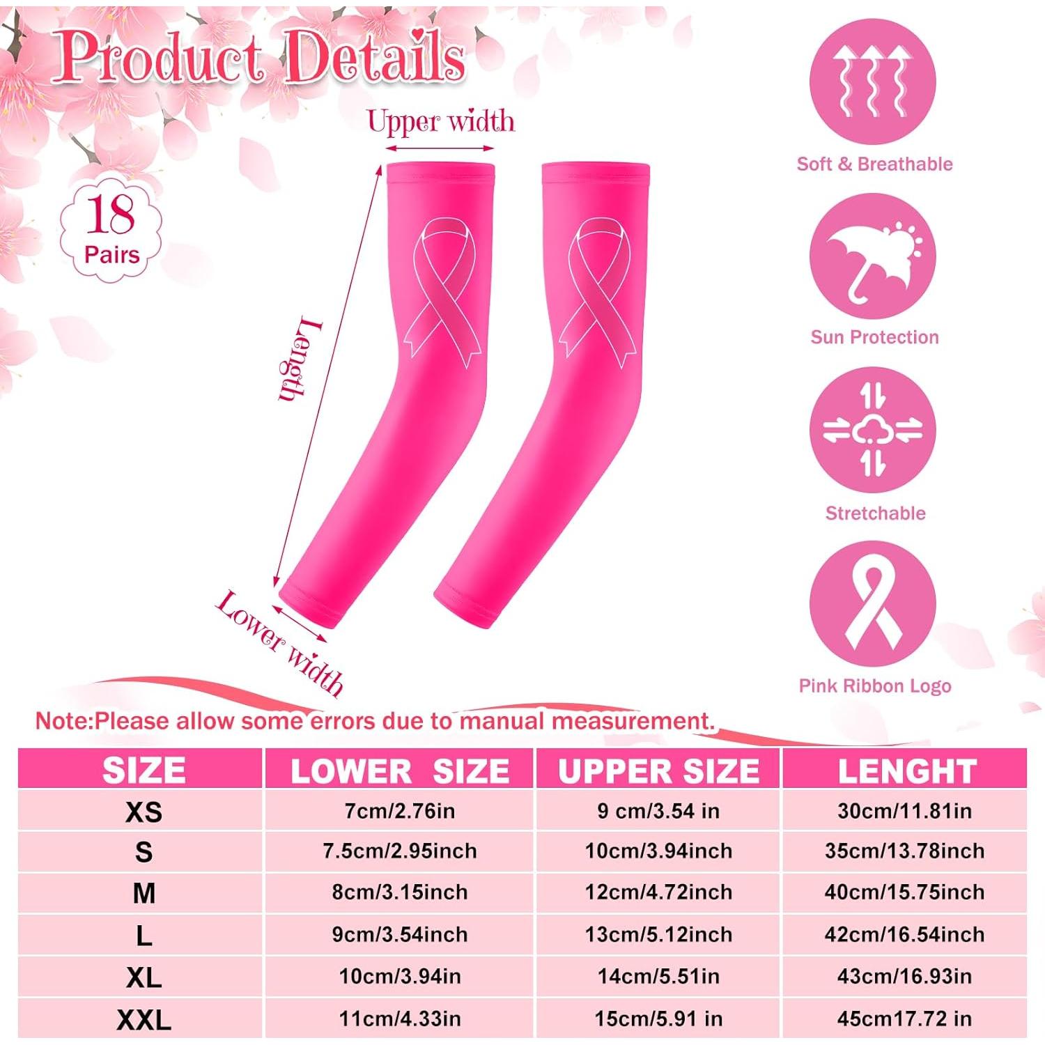 Mangas de Compresión Deportivas Zhehao 18 Pares Rosa