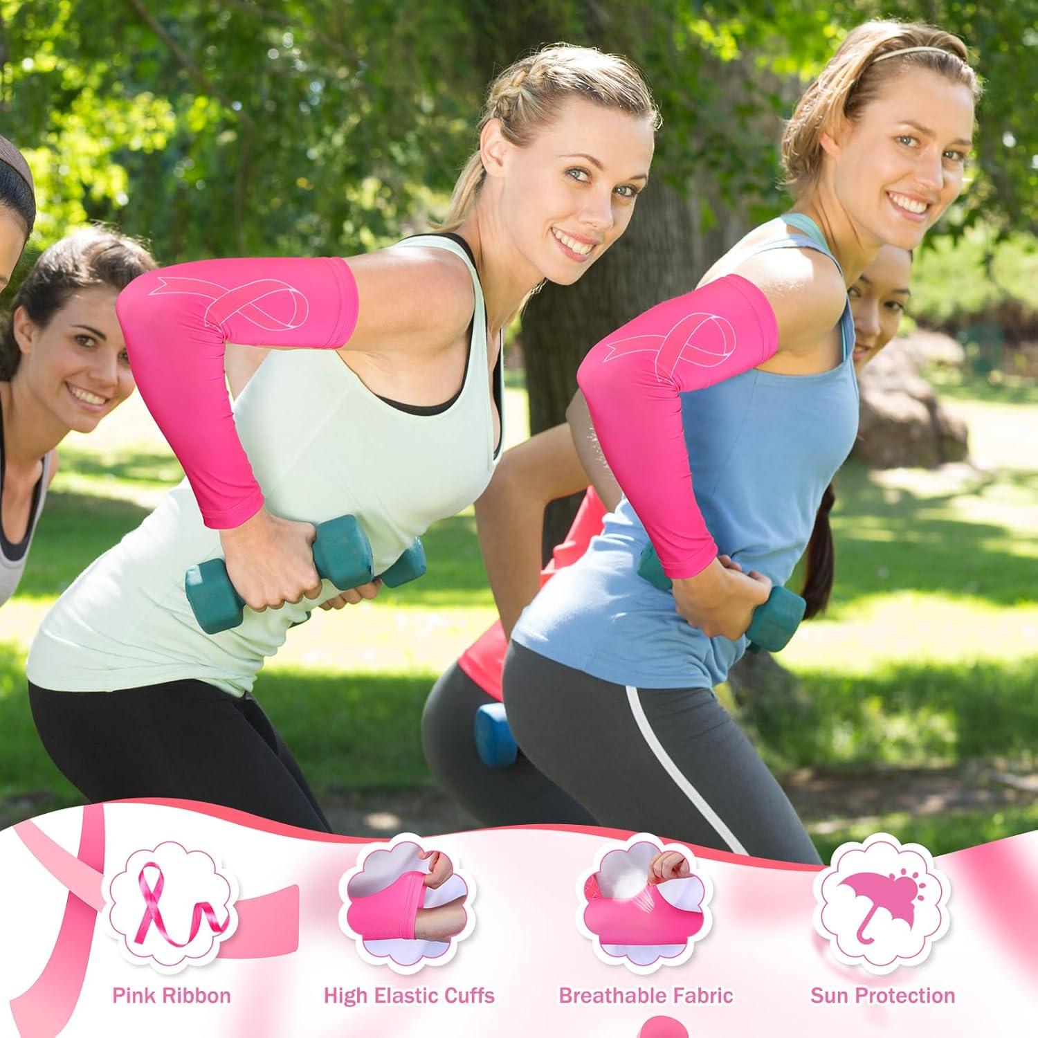 Mangas de Compresión Deportivas Zhehao 18 Pares Rosa