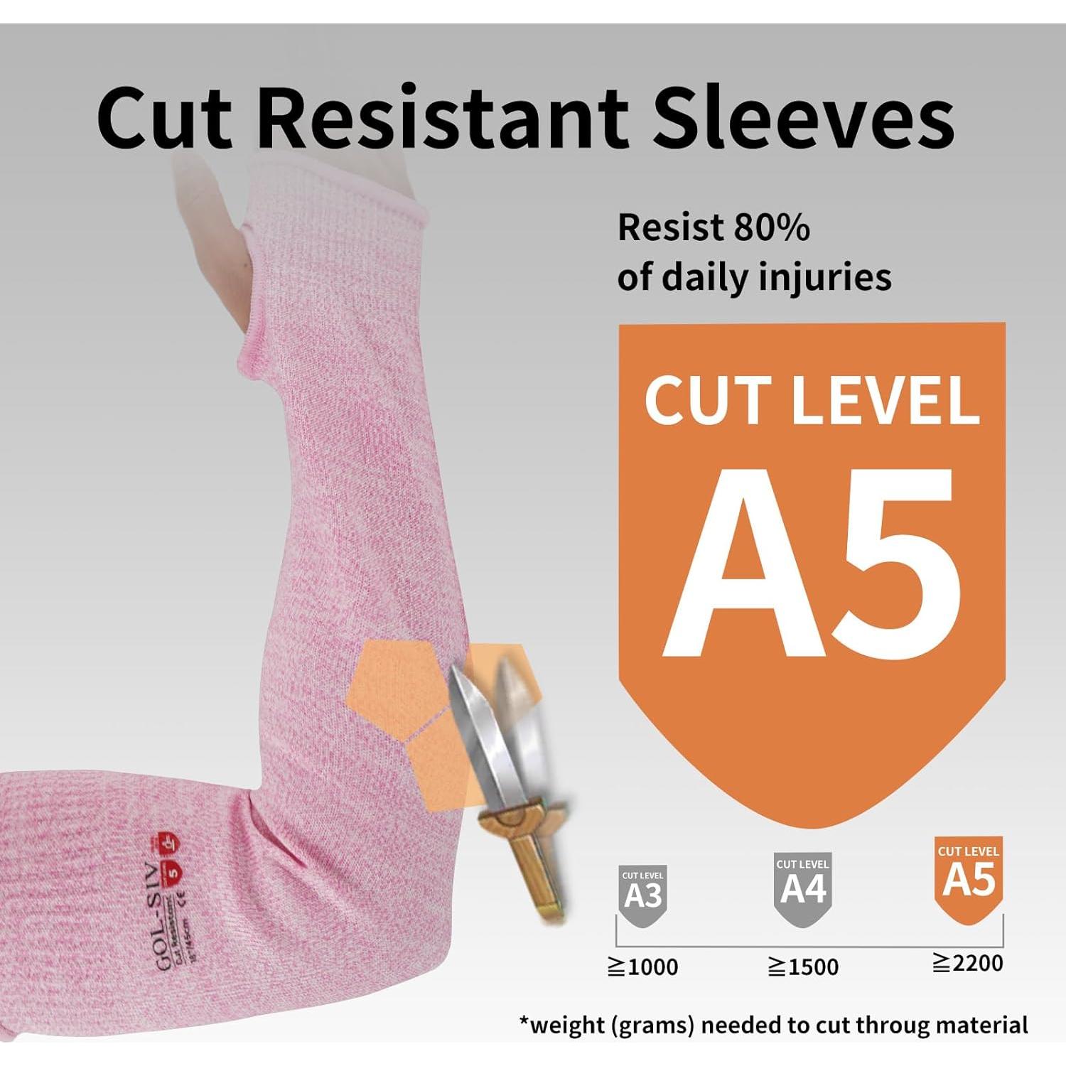 Mangas Protectores de Brazos GOL-SIV A5 Resistentes a Cortes