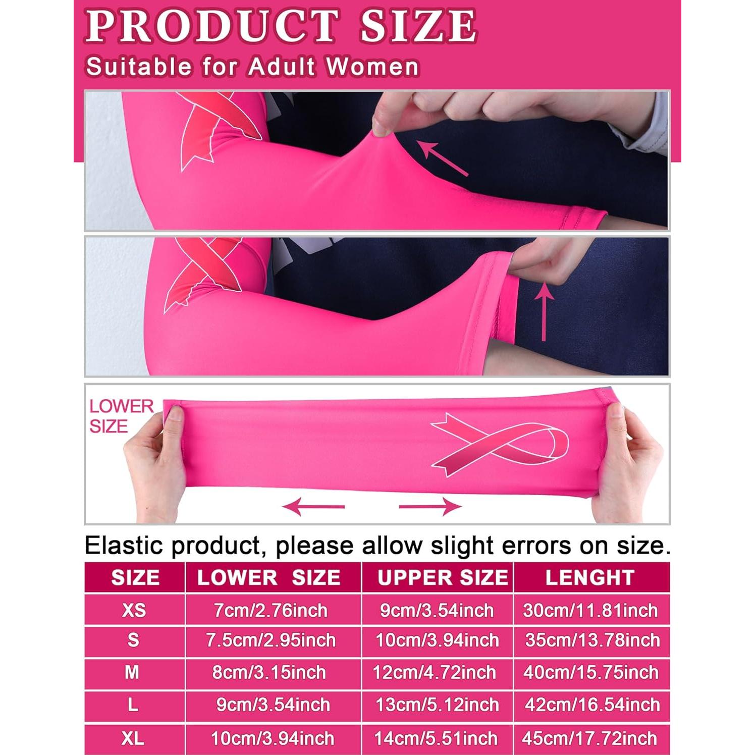 Mangas de Fútbol Handepo 12 Pares Rosa UV Unisex Mediano