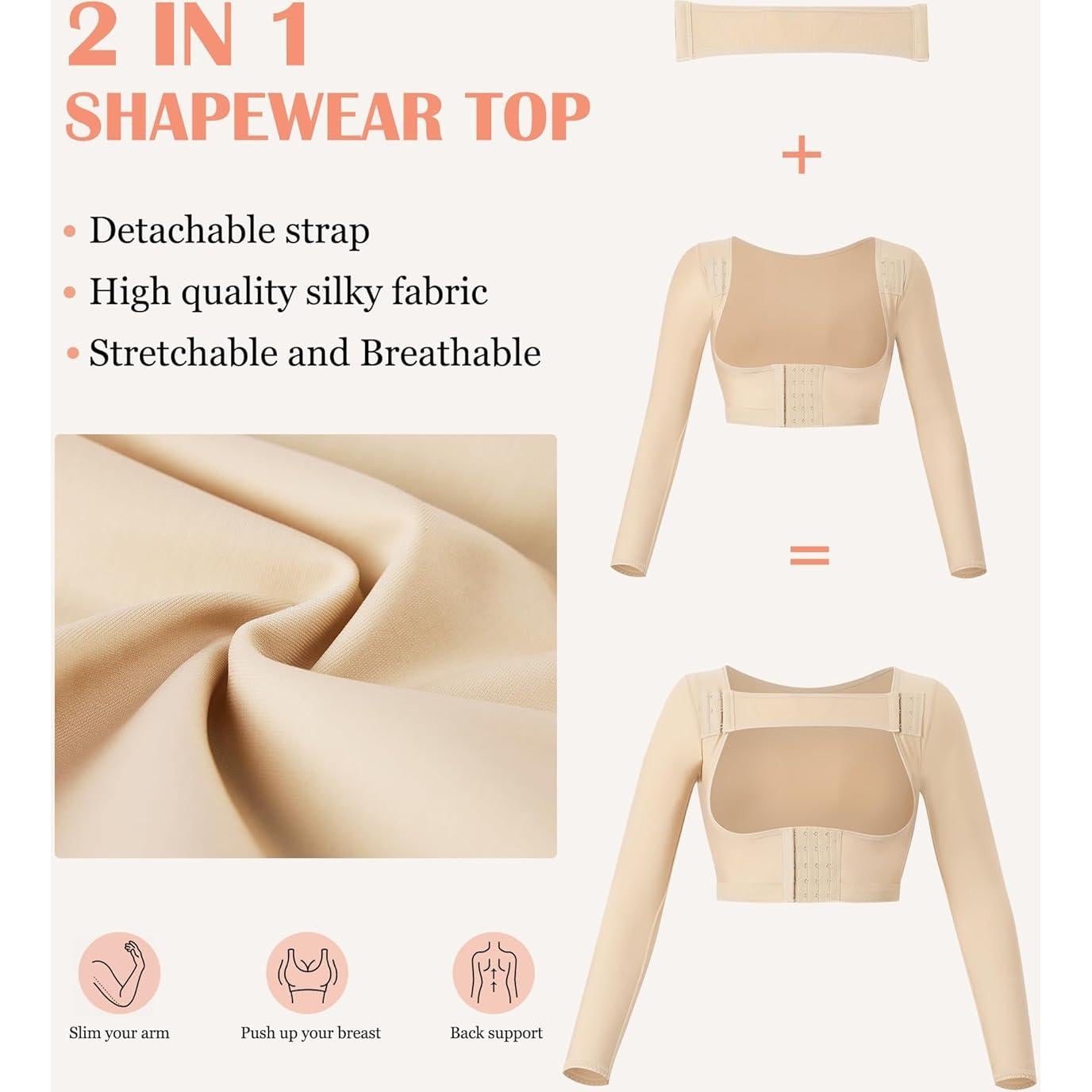 Camiseta Moldeadora de Brazo Superior Lancs - Compresión Beige