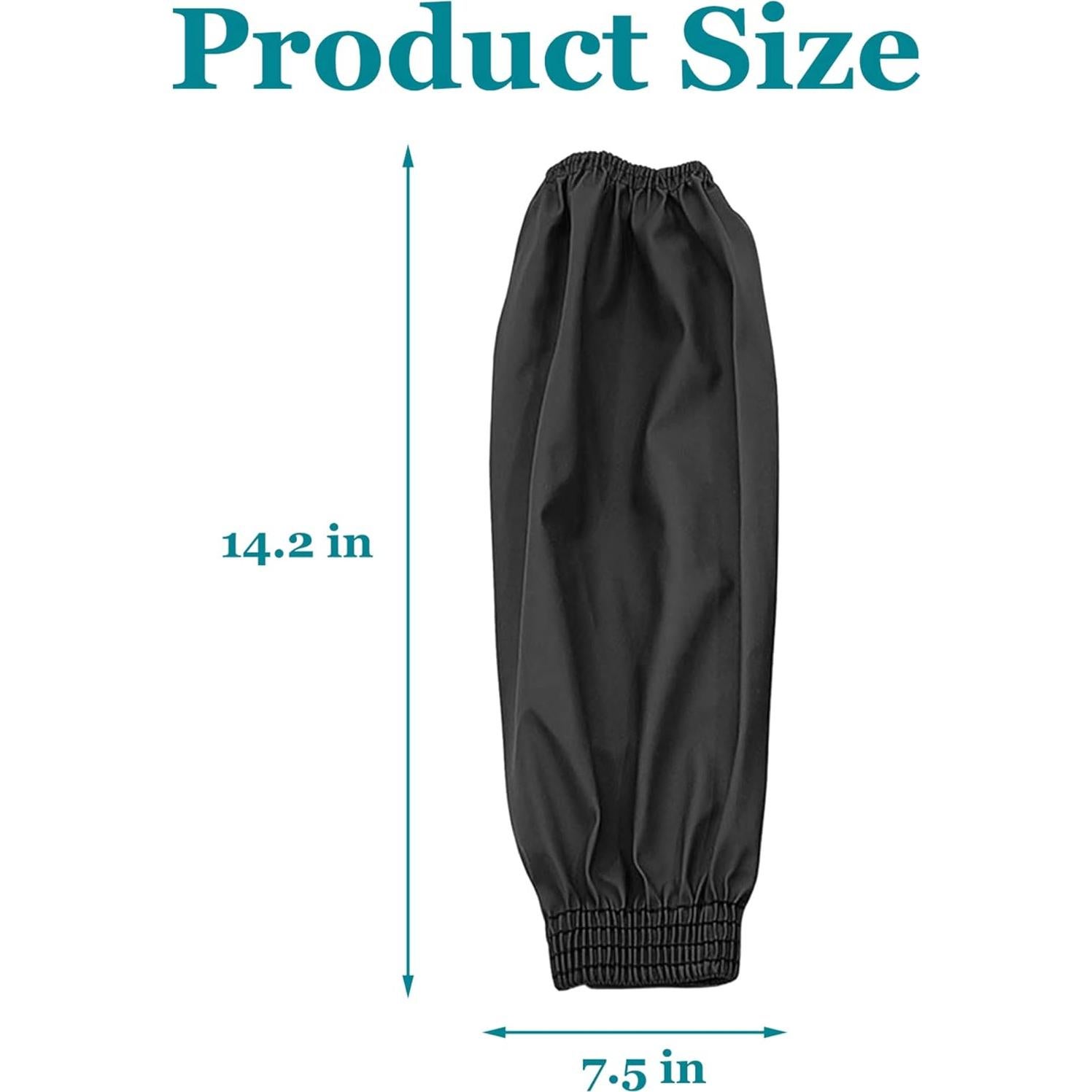 Mangas Protectores Yzurbu de PU Impermeables - 2 Pares Negros