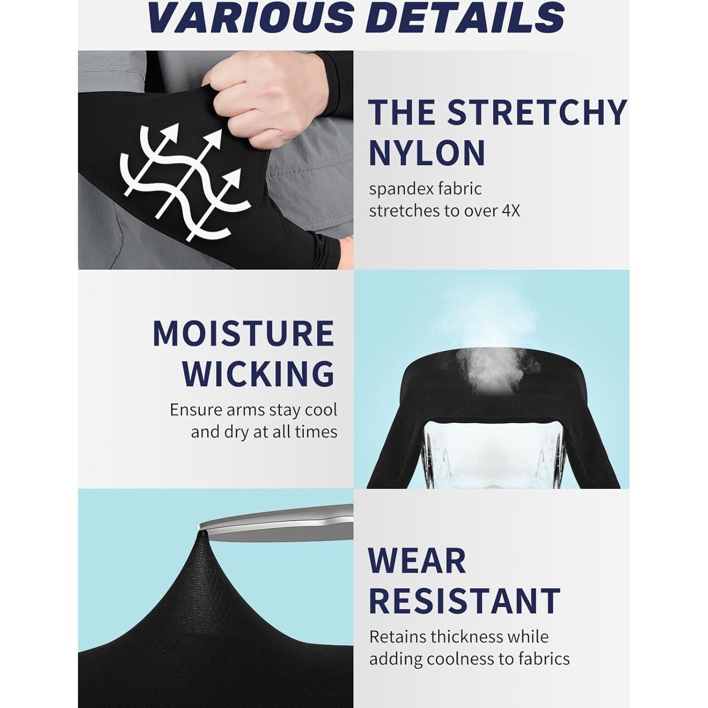 Mangas de Compresión UV para Brazo Unisex - Protección Solar UPF50+