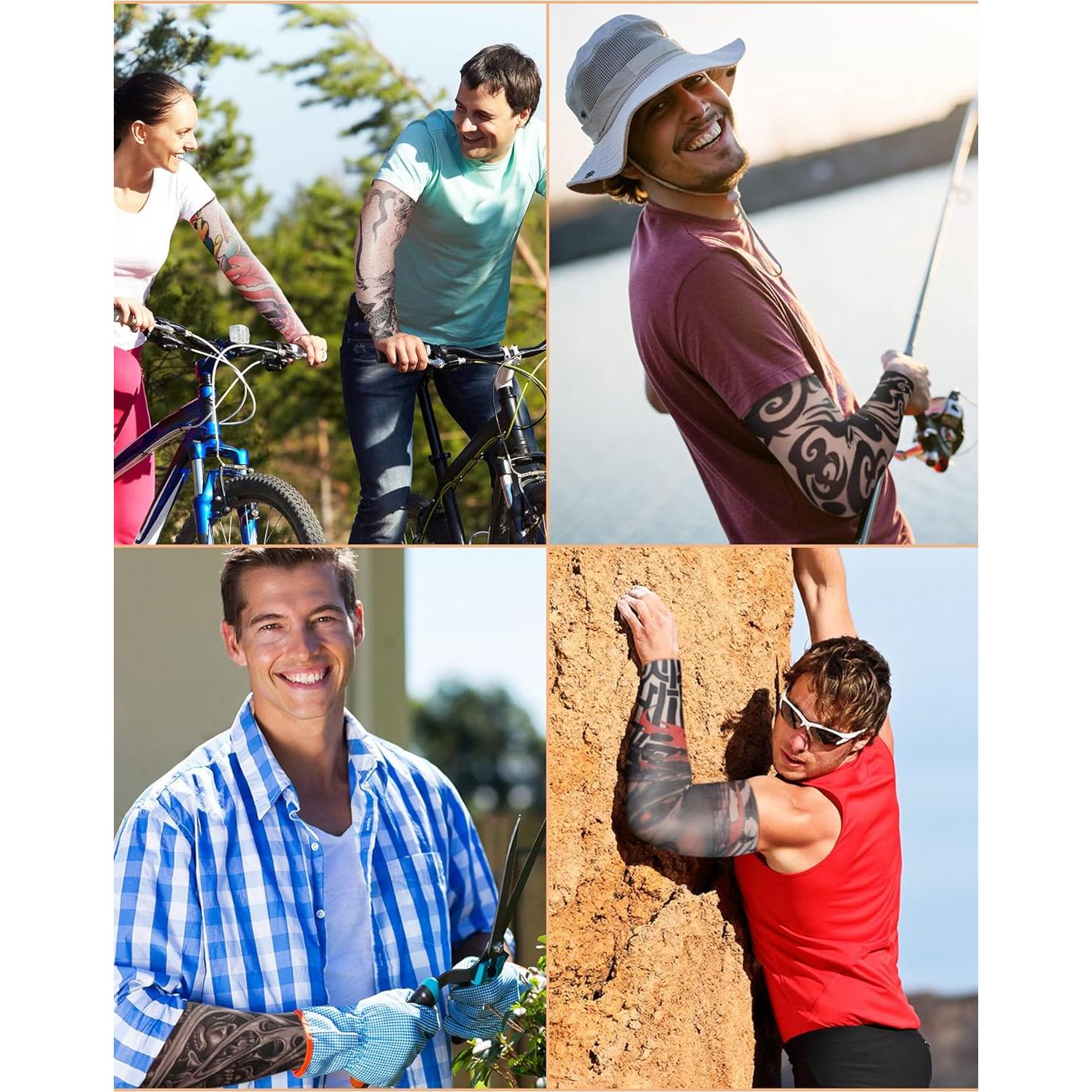 Mangas de Tatuaje Geyoga 18 Pcs Protección Solar Estilo Elegante