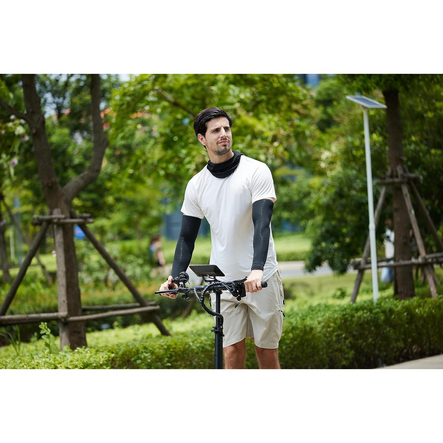 Manga de brazo deportiva XINFIRE negra con protección UV