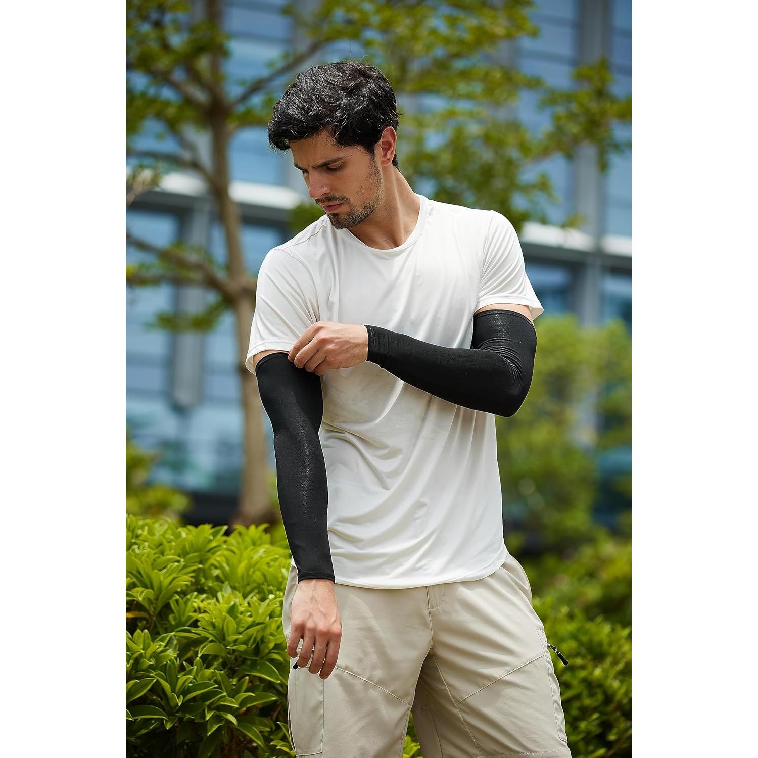 Manga de brazo deportiva XINFIRE negra con protección UV